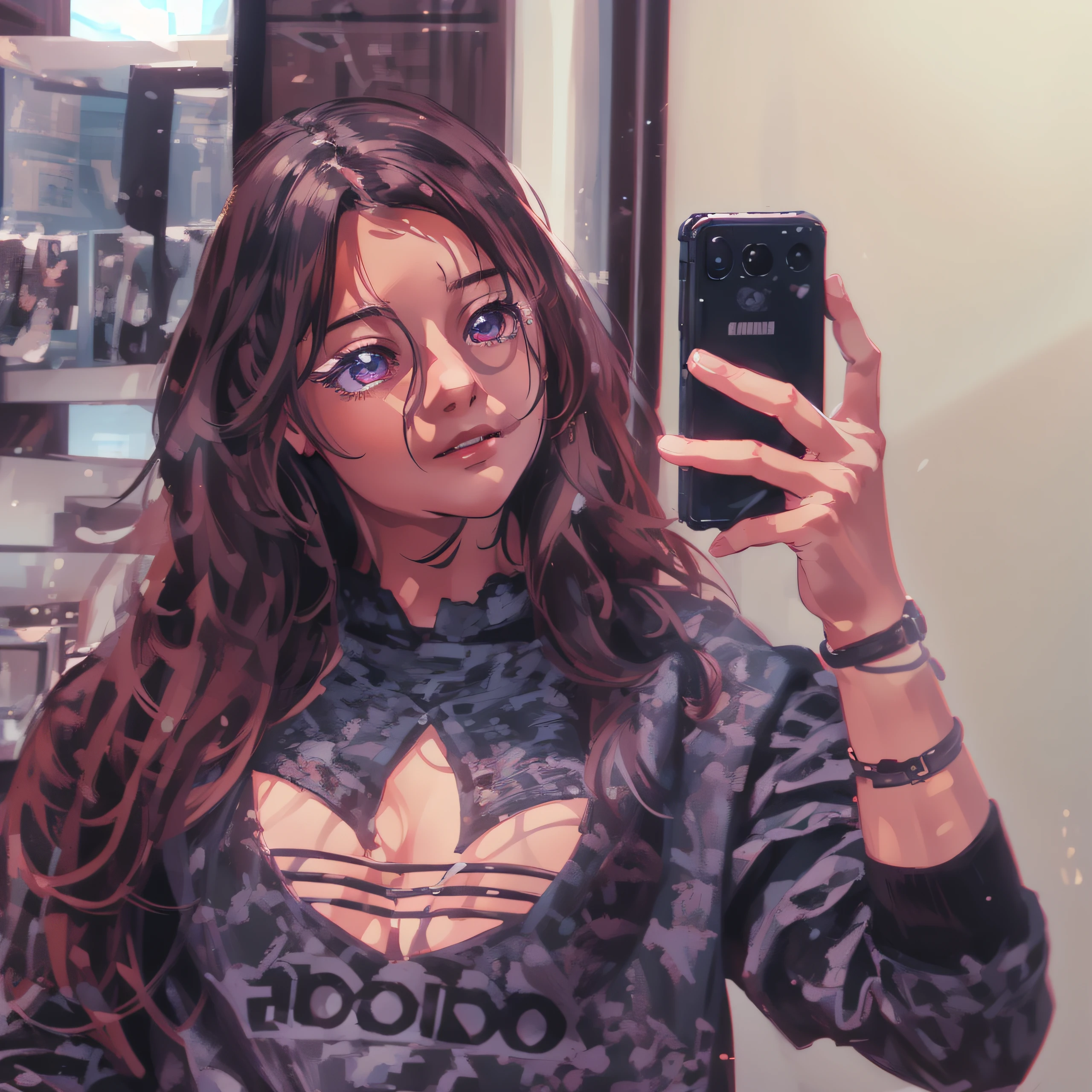 4k, realistic, carismatic, very detail, Best Shadows, (Highest Quality, Amazing Details:1.25), (Solo:1.3), masterpiece, highres, best quality, 1girl solo, masterpiece, Top quality, Ultra high definition, Maximum resolution, Very detailed, anime style