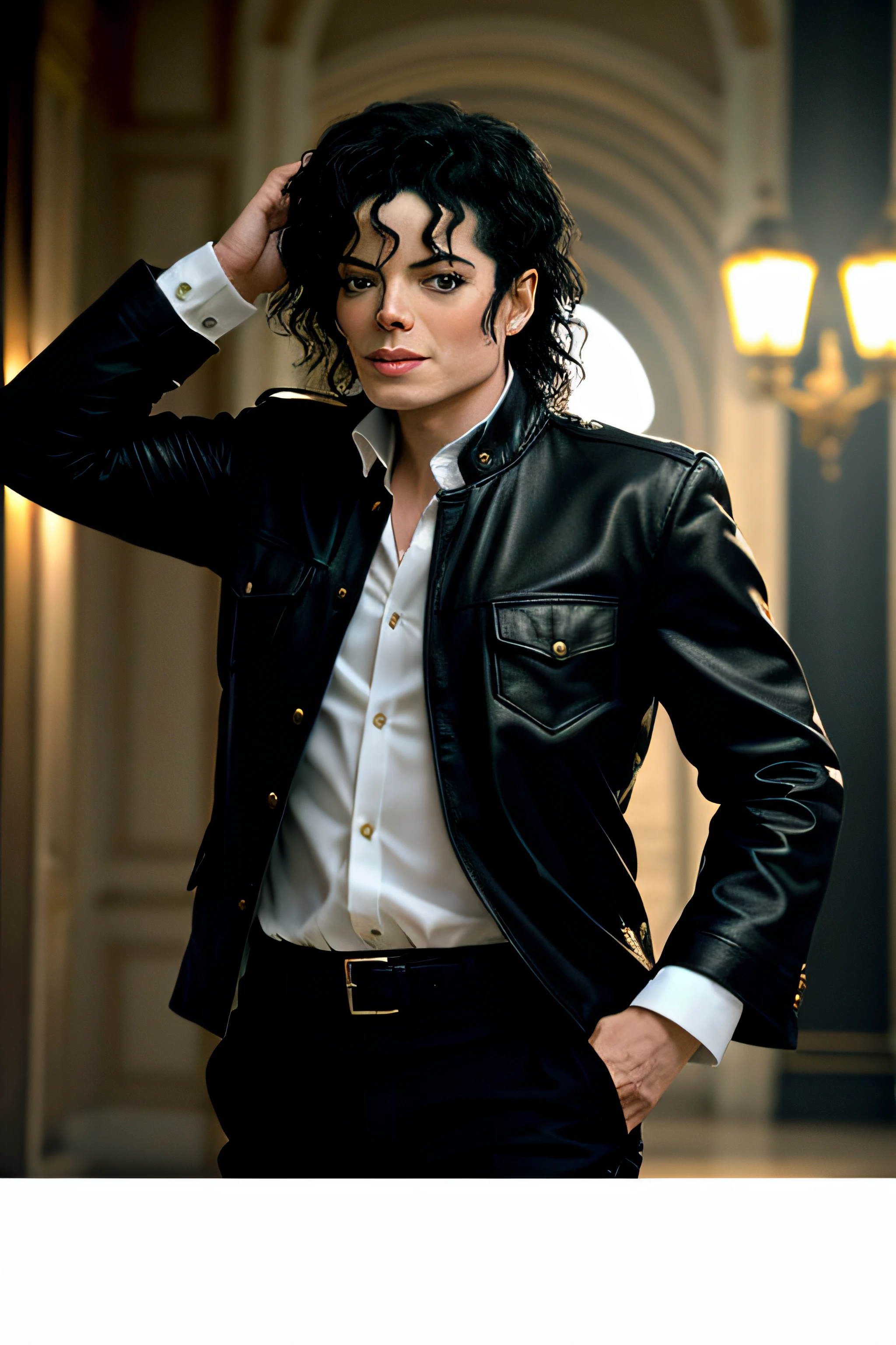 fotorrealista, Michael Jackson  de alta qualidade, obra-prima, cinematic  composition, slow-motion,