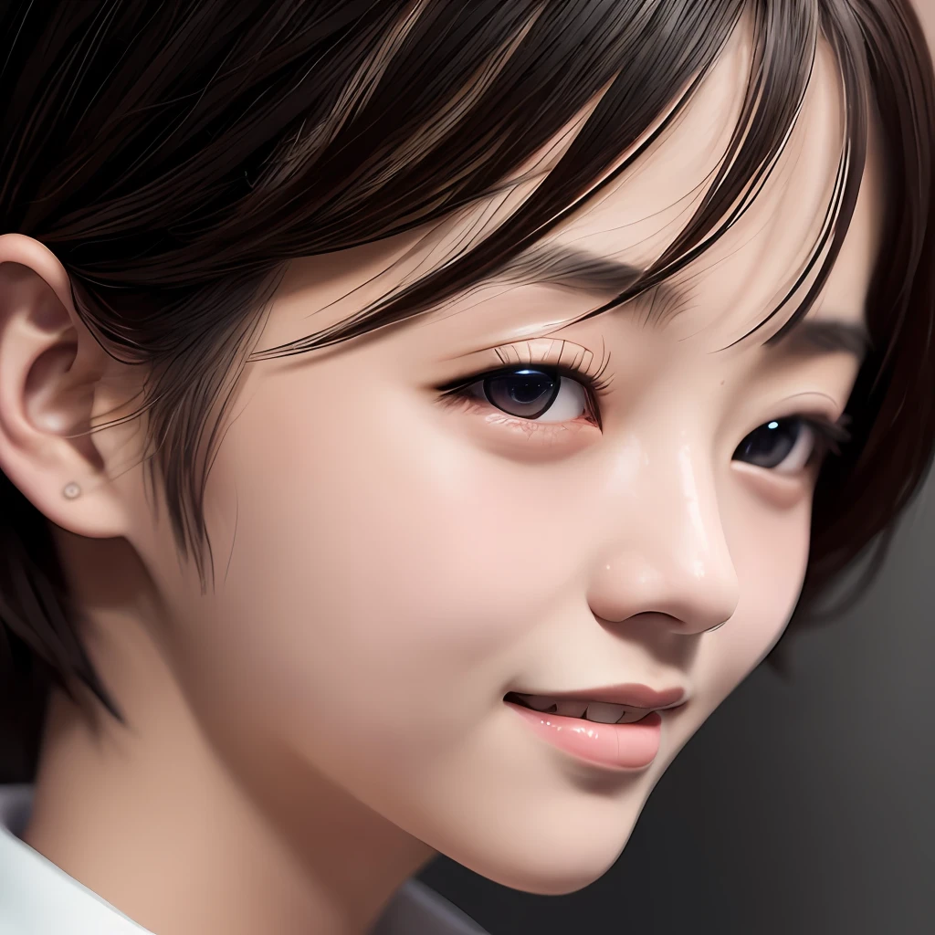 8k, best quality, masterpiece, realistic, ultra detail,  photography, HDR, ROW photo, highres, absurdres, cinematic light, official art, depth of field,
close-up, slender, cute face, smile, beautiful details eyes, 19years old korean, pretty, Mohawk with silver color,