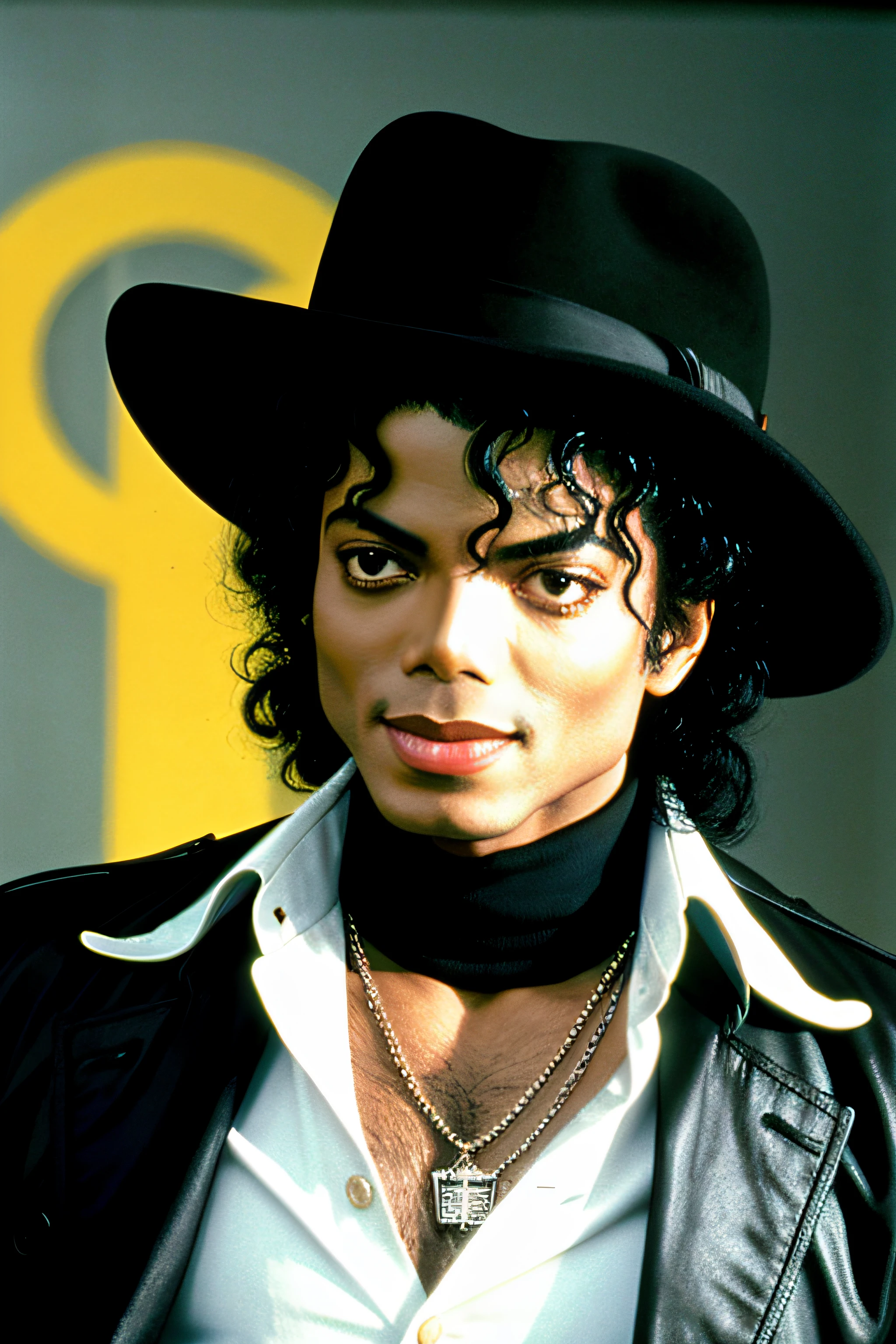 fotorrealista, Michael Jackson Negro com a pele negra ,pele escura estilo Thriller 1984,cabelo cacheado de alta qualidade, obra-prima, cinematic composition, slow-motion,jaqueta de couro vermelha,black hat