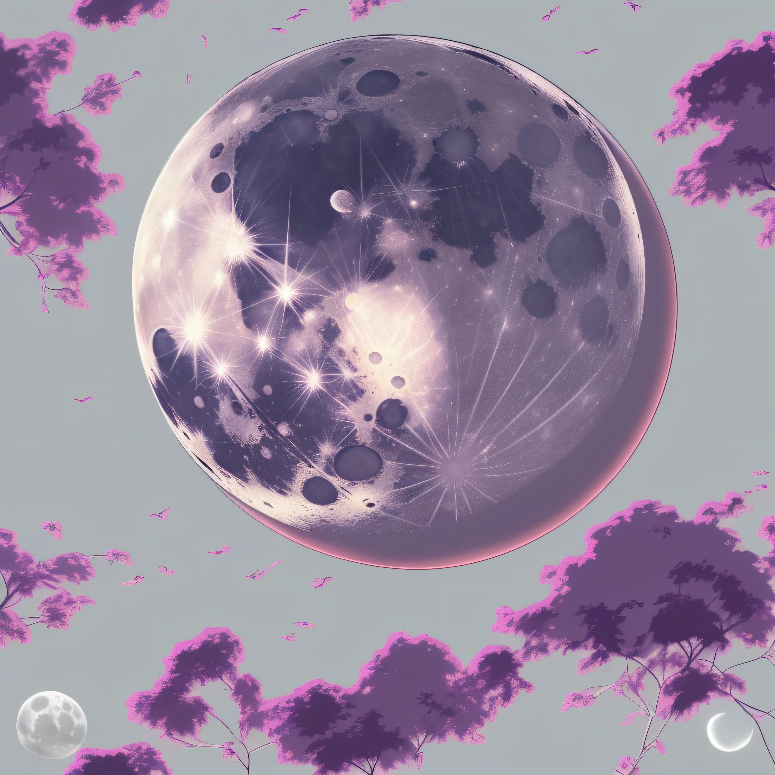 the moon in anime style, only the moon, png, earths natural satellite, anime style