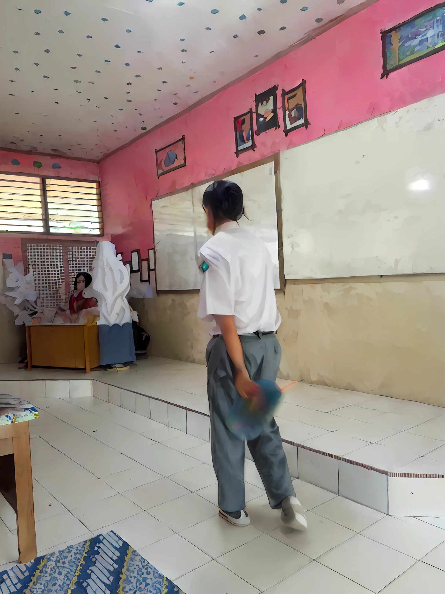 Solo, Kartini, Indonesia Heroes, Woman, (Masterpiece:1.2, high quality), (pixiv:1.4), (1girl:1.2), (solo:1.2), (full body), (blurry background)