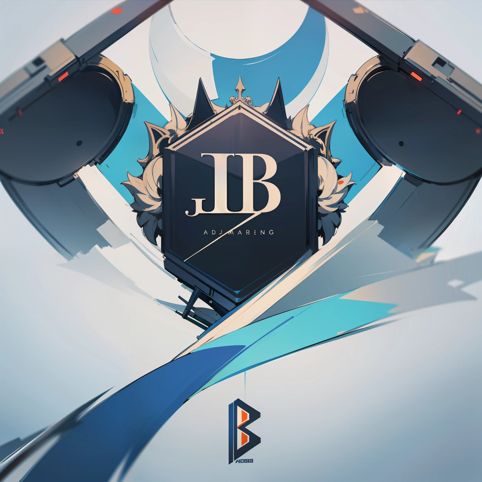 Design a cool logo with the letters J and B, Advertising, 32k hd