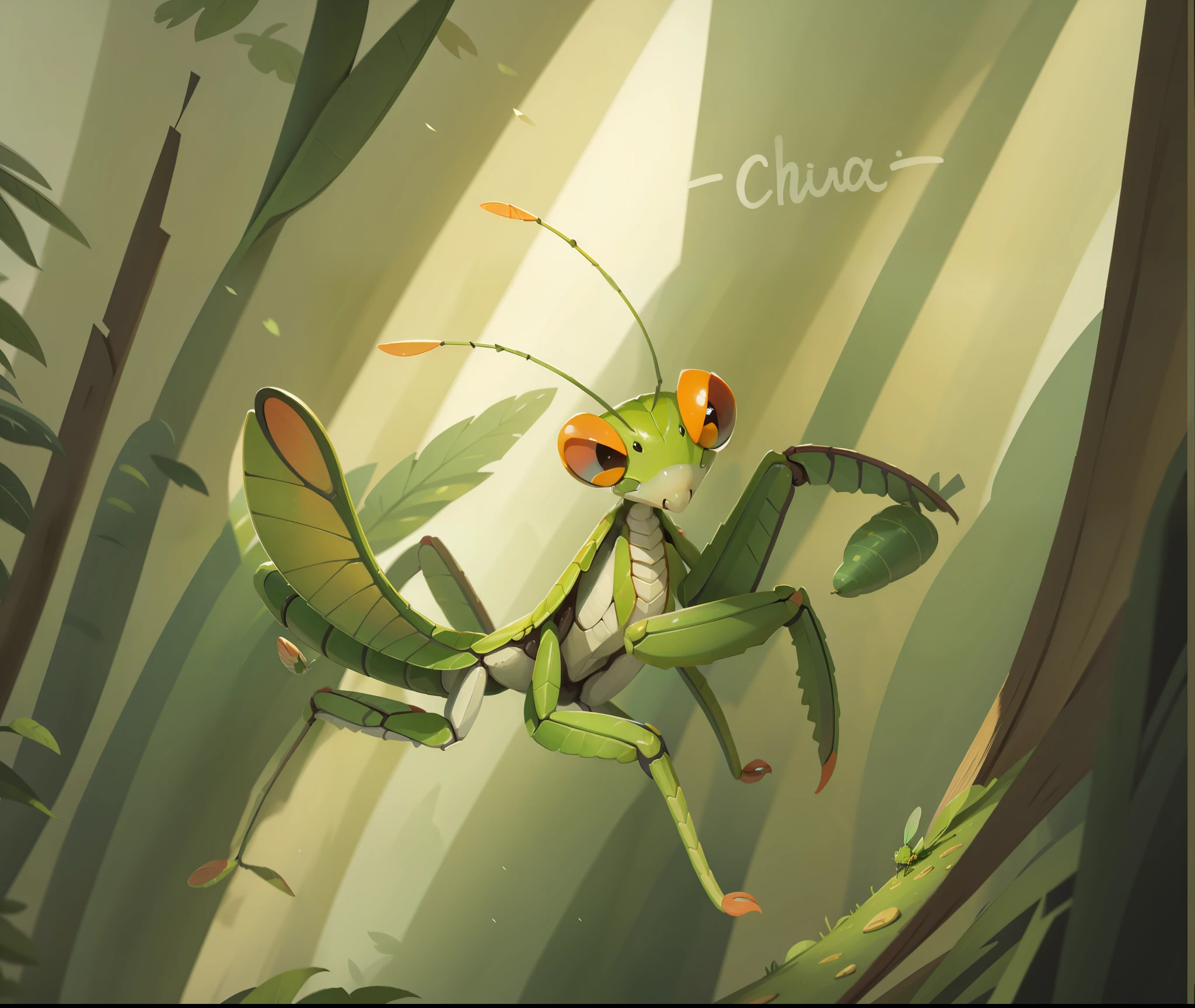 mantis,the detail,without background