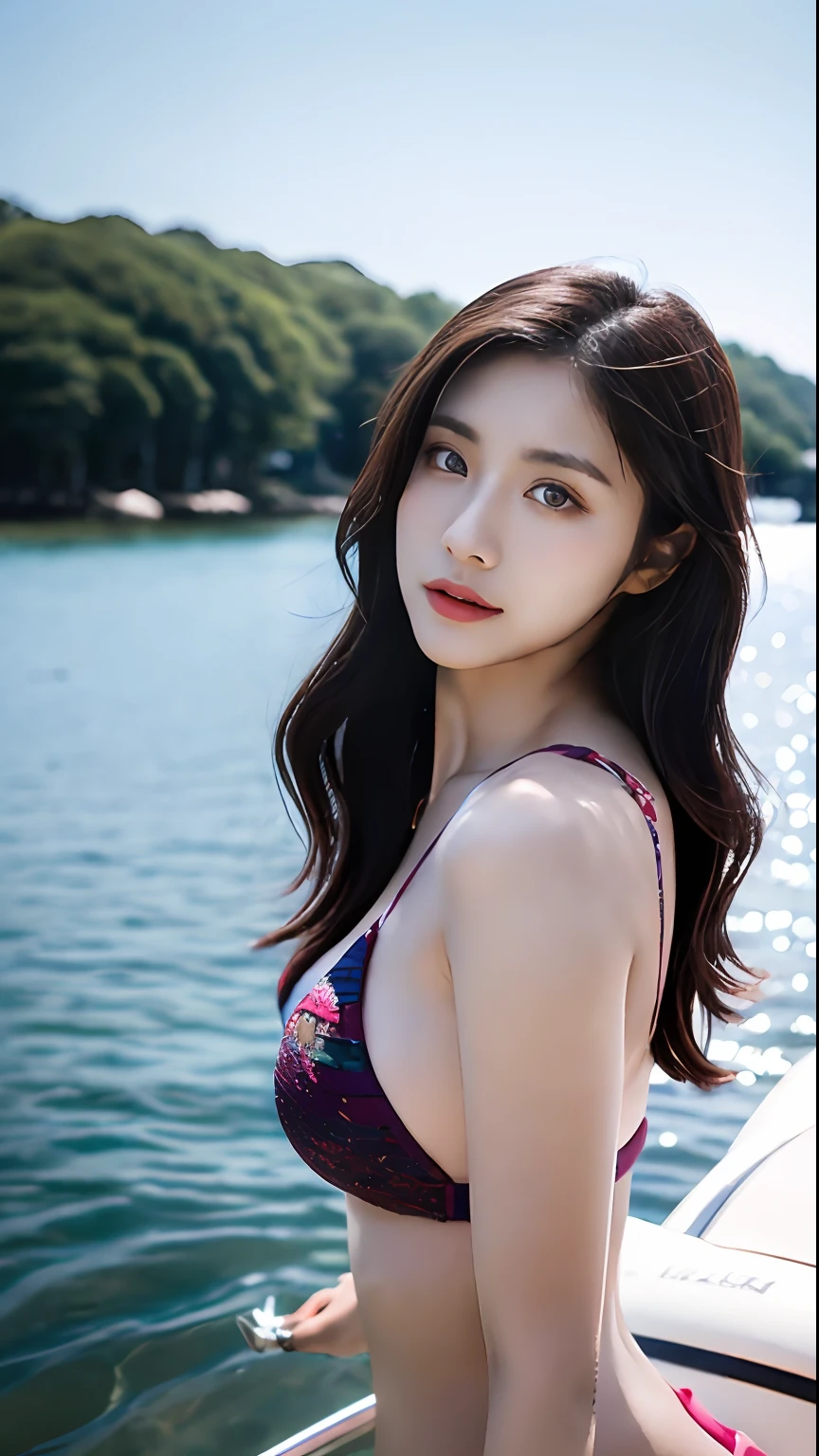 a stunning beauty Alexstrasza in woman body, wearing luxury swimwear, lies on the water surface, queencore, stunning composition evoke a sense of admiration, hyper realistic and hyper detailed, epic cinematic lighting, 32k UHD resolution, shot on Hasselblad H6D 400c Multi shot, Mitakon Speedmaster 35mm f1. 4 XCD