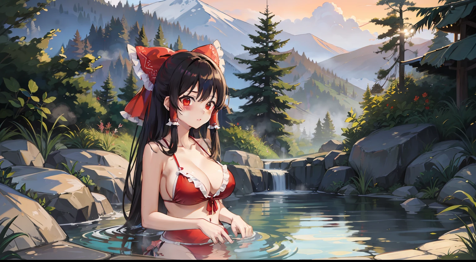 Hakurei Reimu,Swimwear, Hot Springs