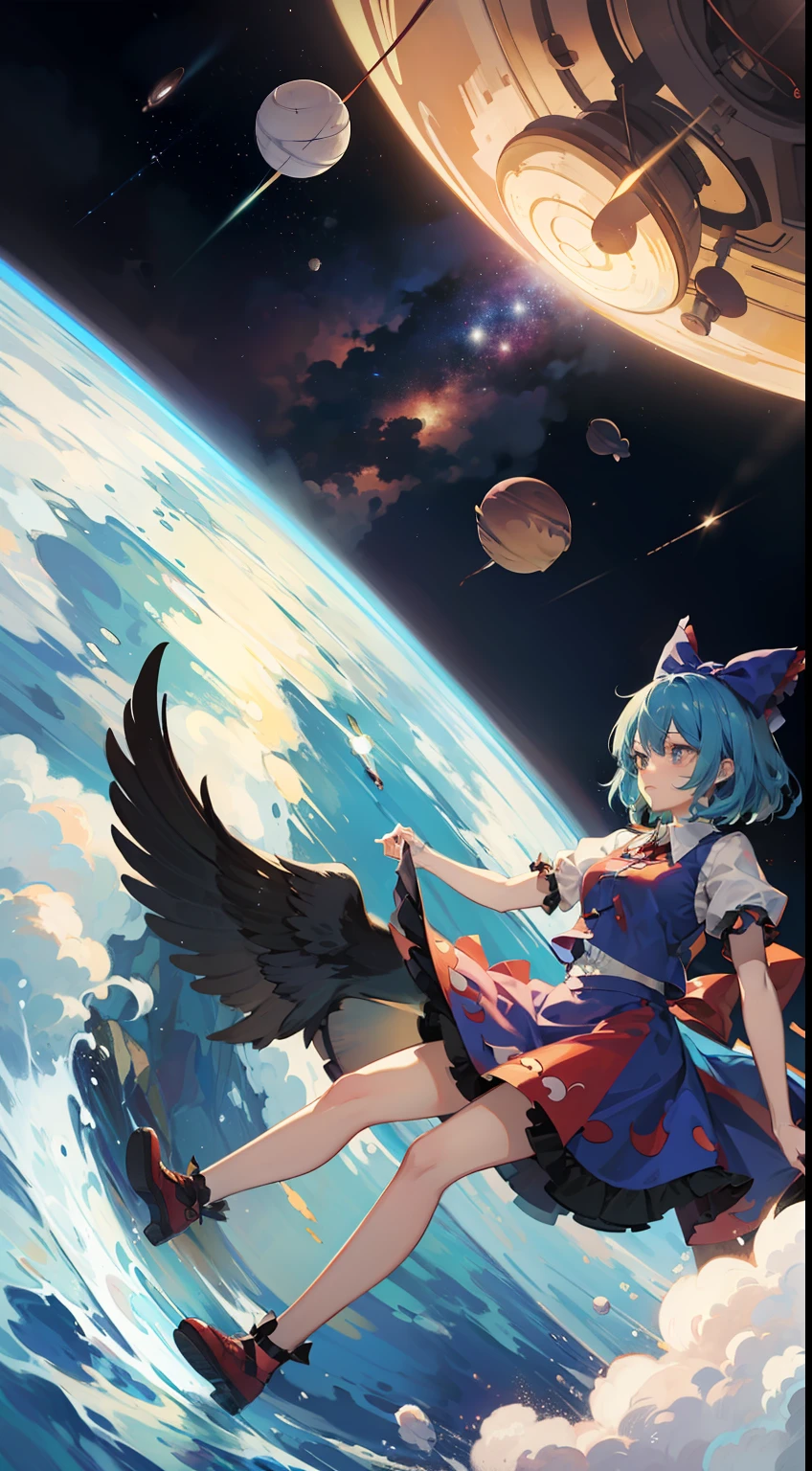Klauhn Pise,touhou character,In outer space,afloat