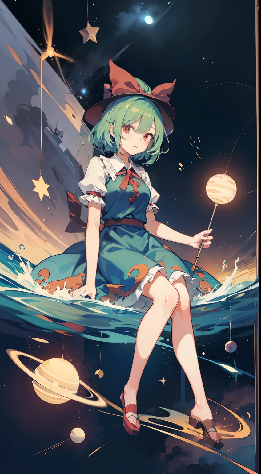 Klauhn Pise,touhou character,In outer space,afloat