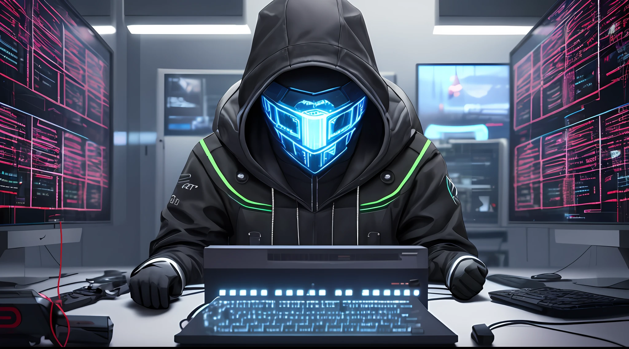 Gamer hacker, cinematic, 8k --auto --s2
