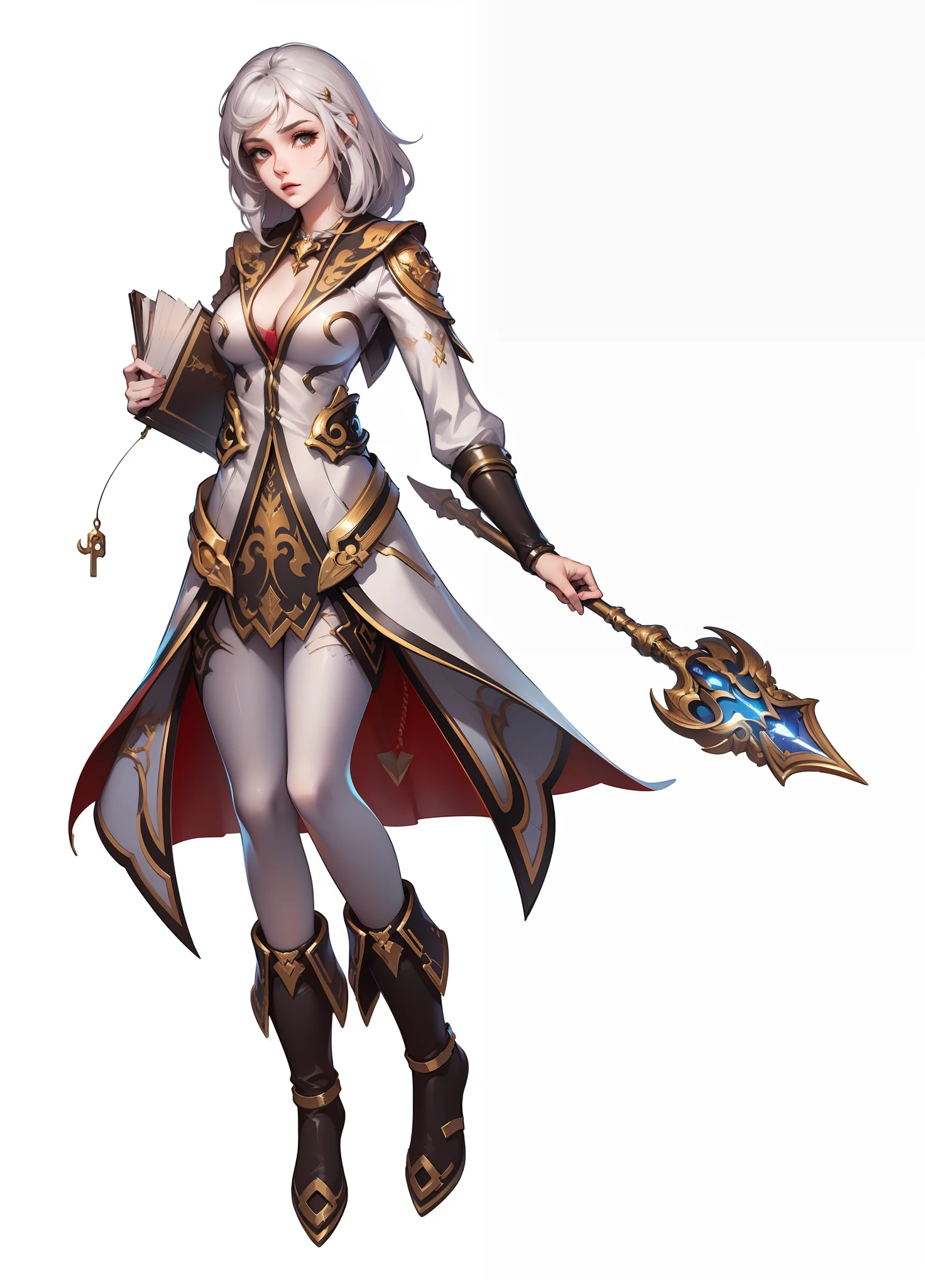 epic exquisite character art, rossdraws 1. 0, inspired by Jules Chéret, cushart krenz key art feminine, fantasy character, digital fantasy character, fantasy character art, character artwork, stunning character art, video game character art, holy cyborg necromancer girl