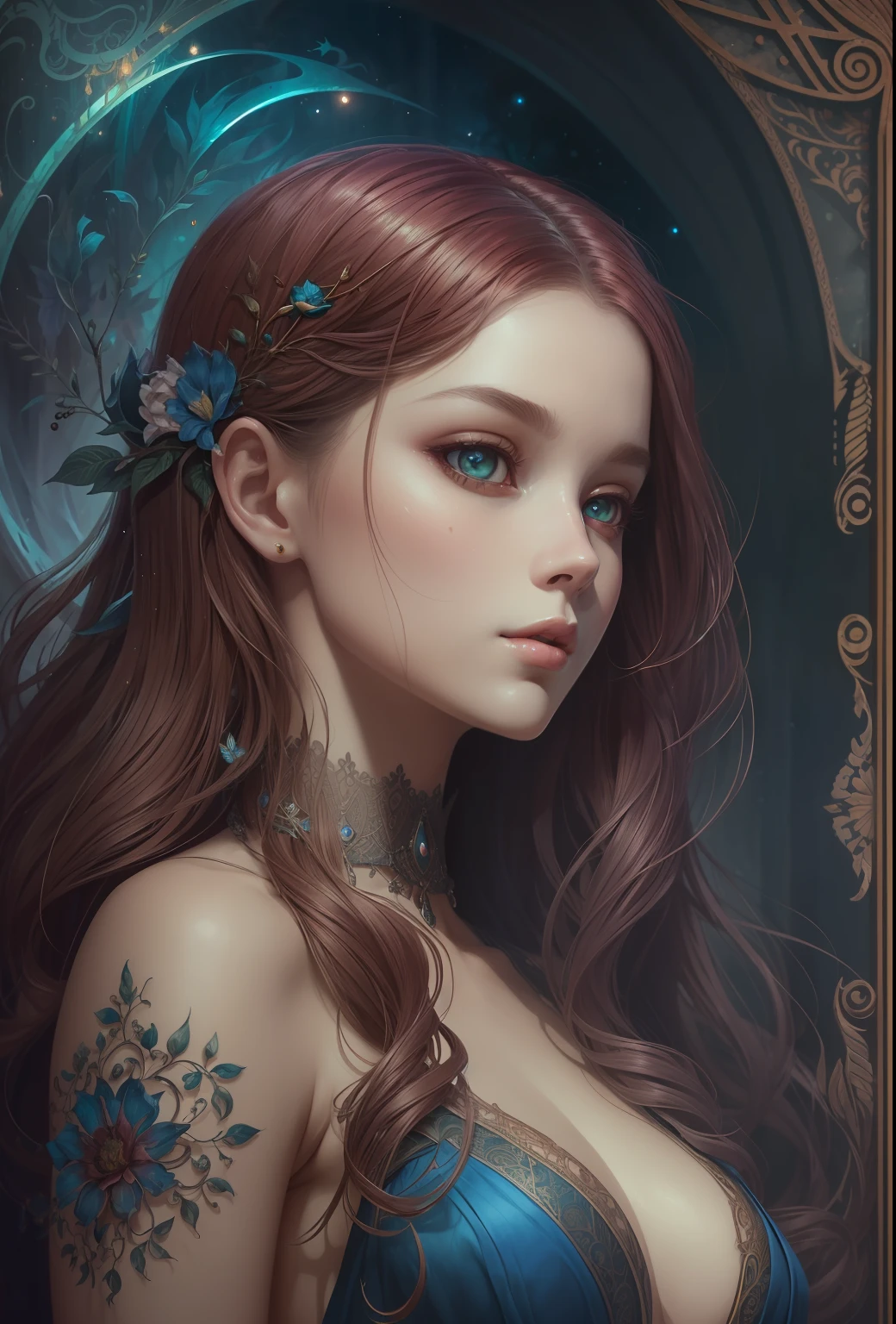 (There's beauty in weirdness:1. 1). Acrylic art by Anna dittmann, John William Waterhouse, Charlie bowater, Karol bak, Jacek yerka, victo ngai. trending on Artstation, intricate, highly detailed, crispy quality, dynamic lighting, hyperdetailed and realistic. (DreamlikeArt:1. 1), 8k, UHD, HDR, (Masterpiece:1. 5), (best quality:1. 5), Model: ReV Animated v. 121