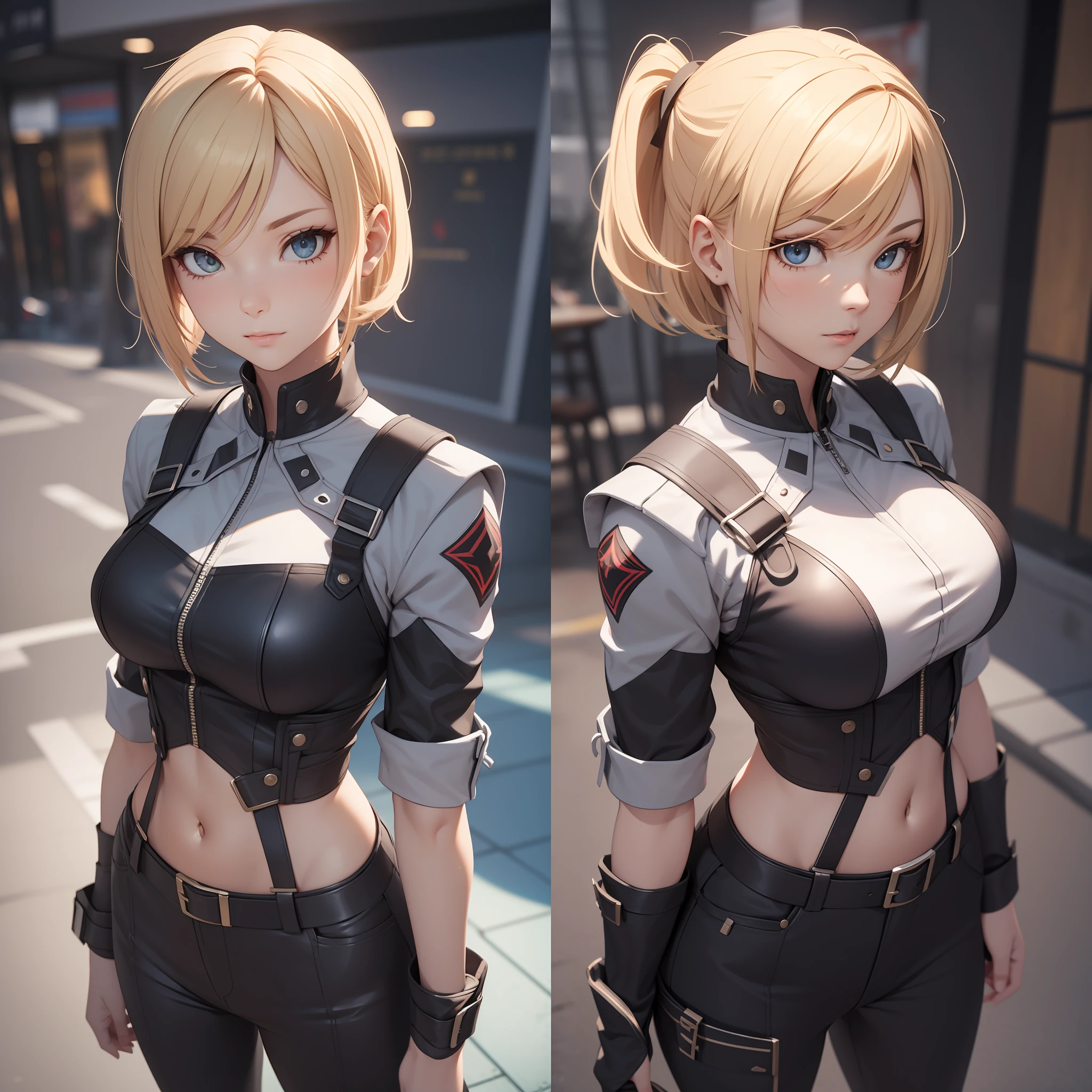 3D model formats that can be used in Unity、front facing、Lateral face、back facing、full - body、height 170cm、Ladies、Shorthair、a blond、20s、Excellent style、best qulaity、high picture quality、Ultra-detail、