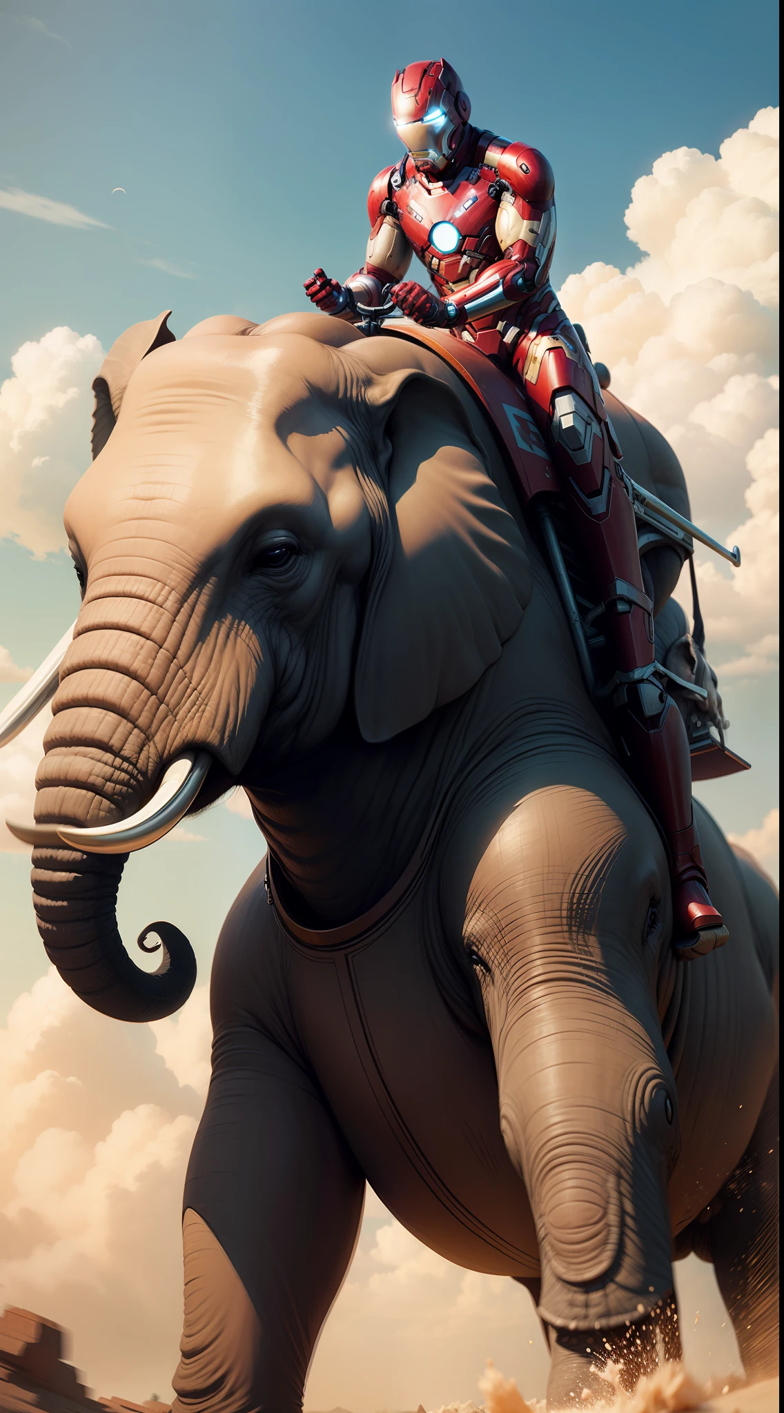 ironman riding elephant