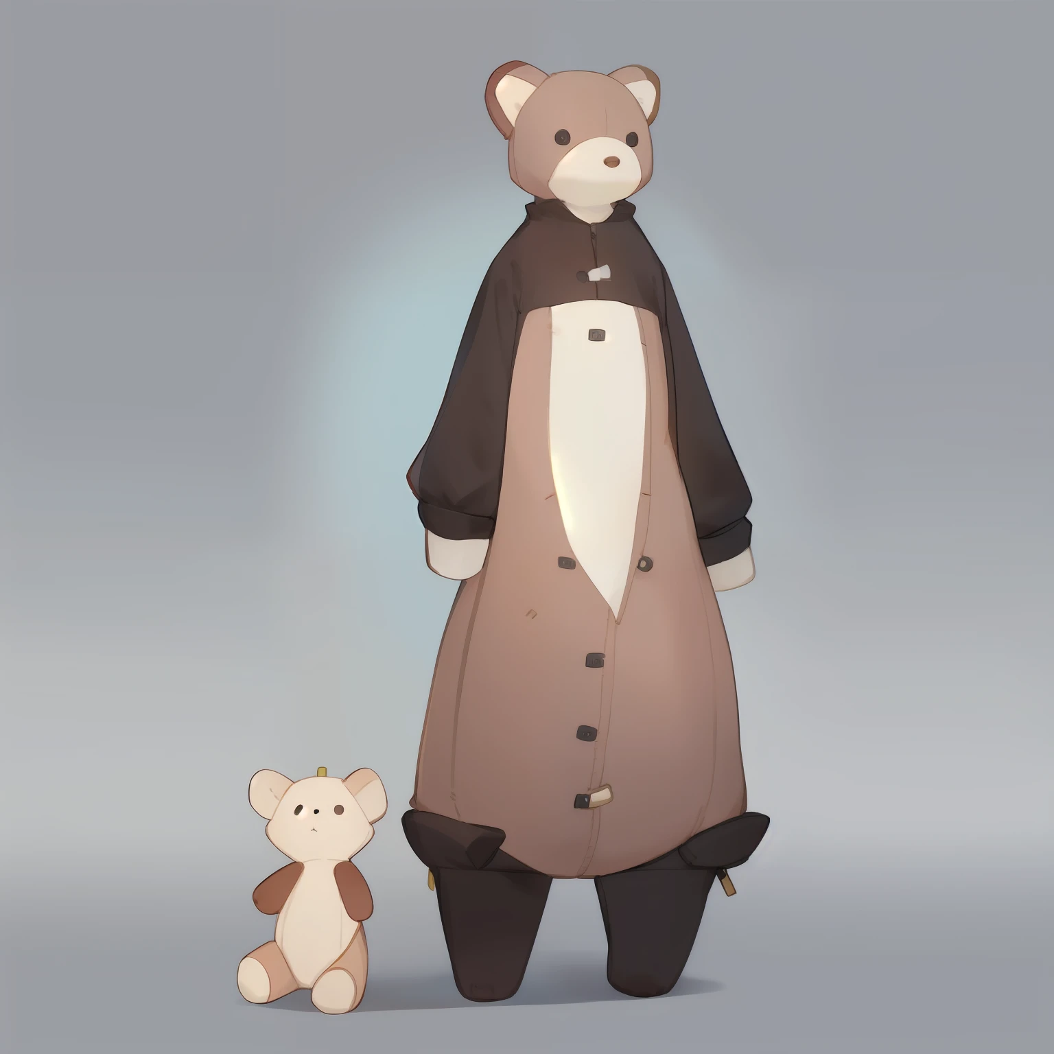 Solo, standing, female, by bebebebebe, (((living plushie)))