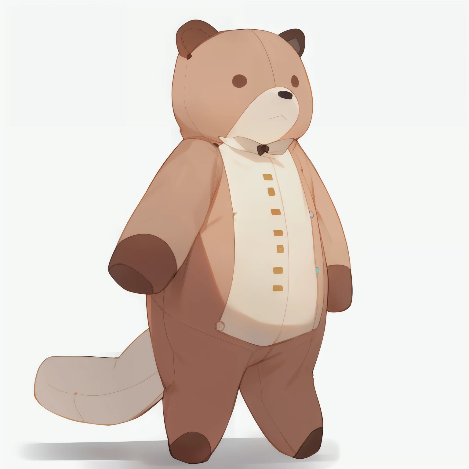 Solo, standing, female, by bebebebebe, (((living plushie)))