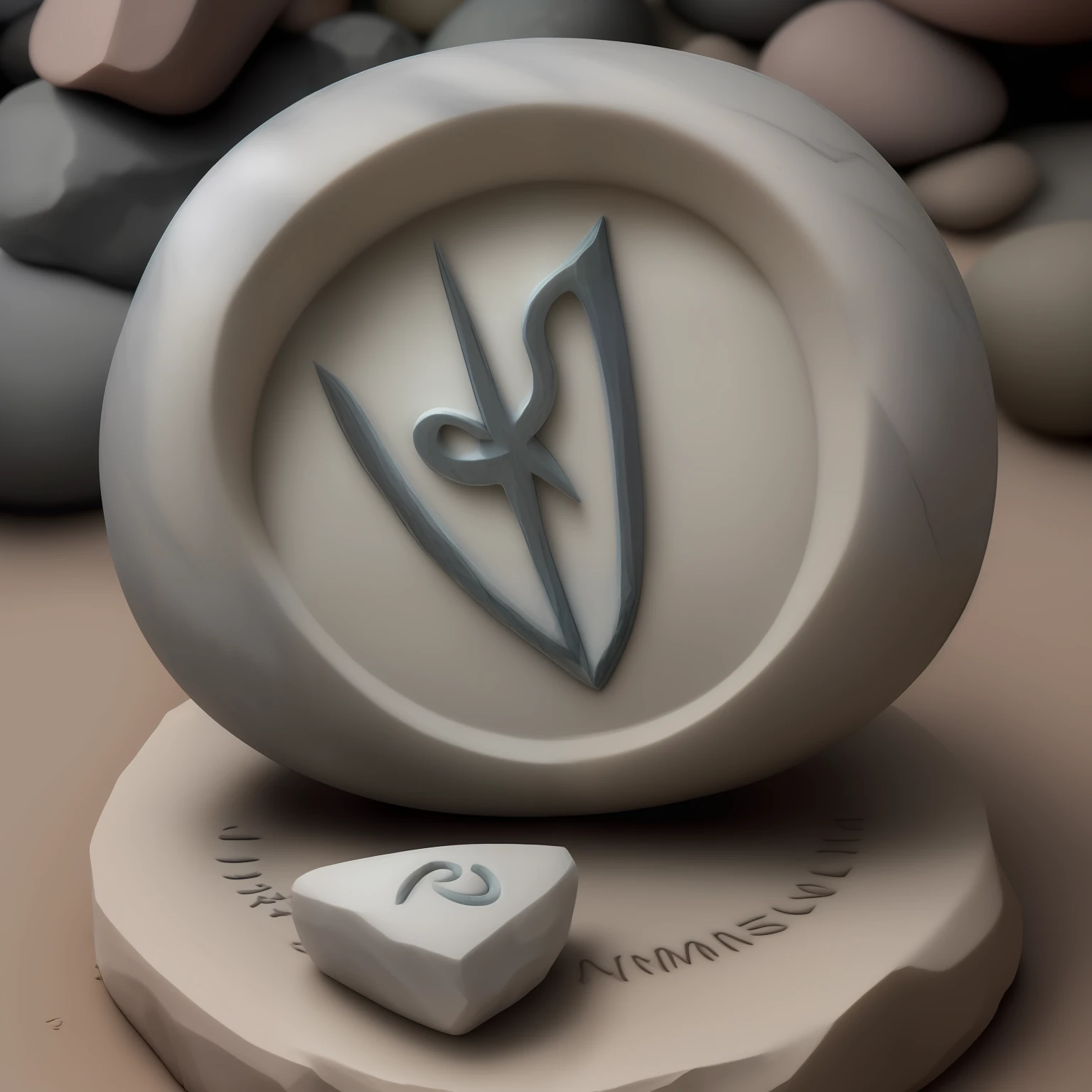 Piedra maranini writing with mystical symbols, Pine formula, realista, mistic, sobrenatural