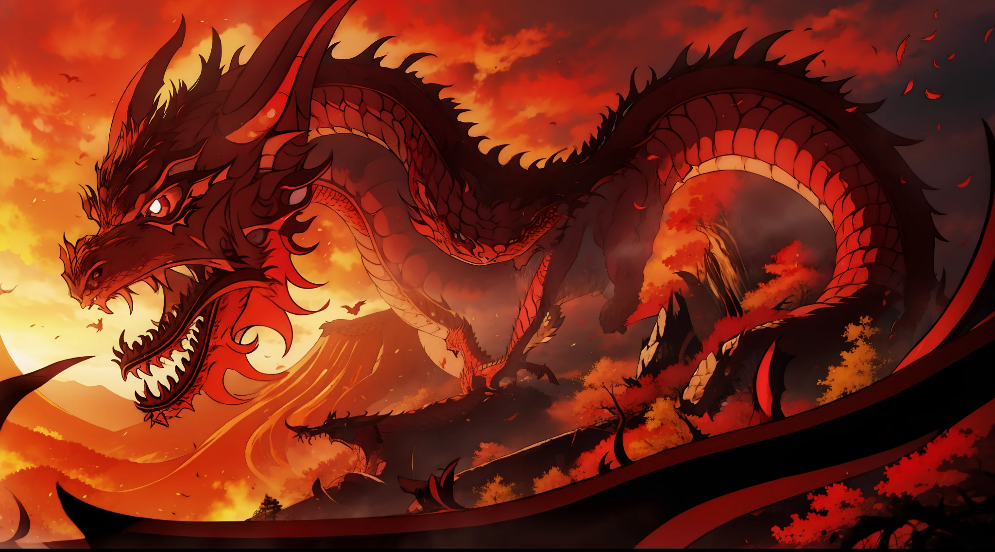 Japanese red dragon