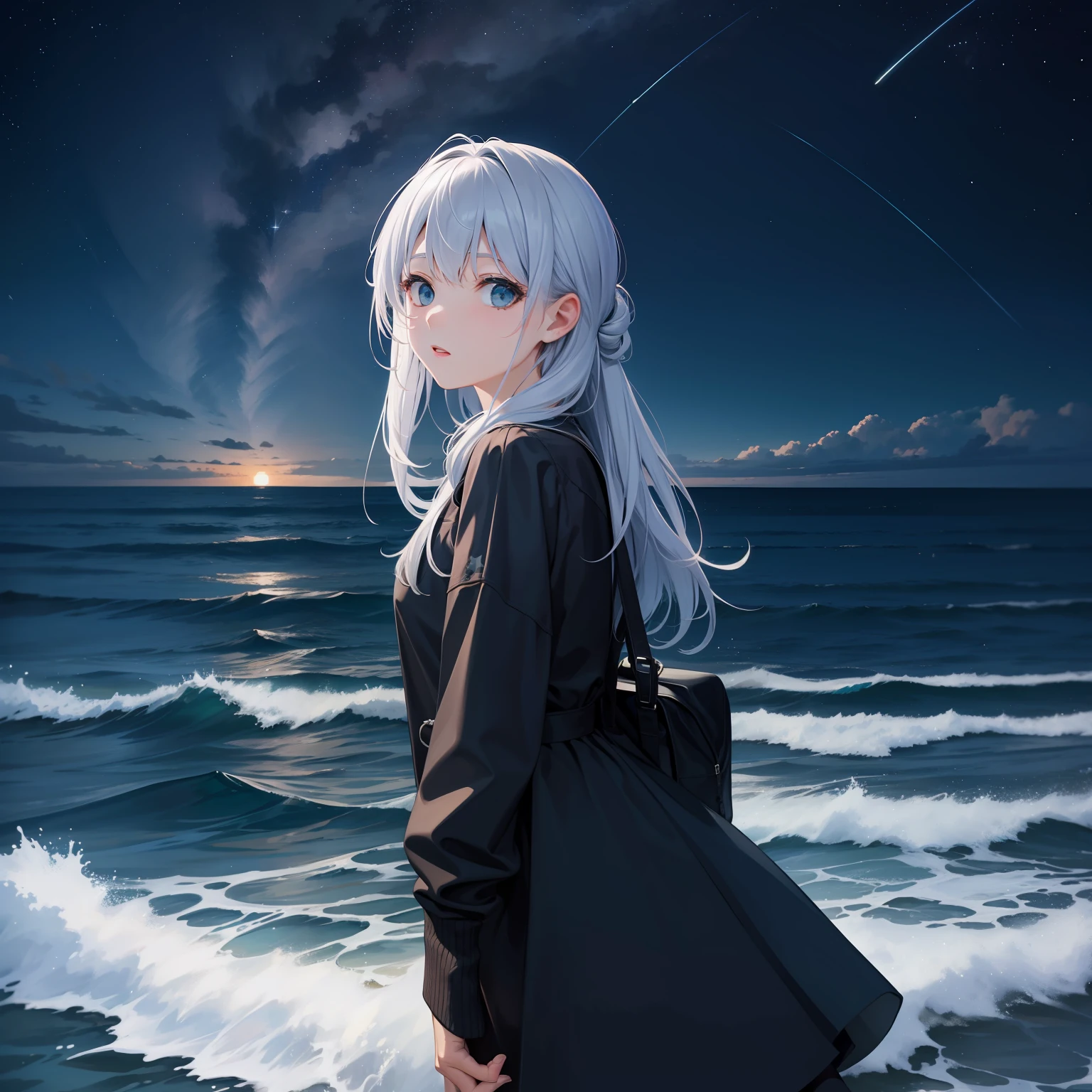 the ocean,starrysky
