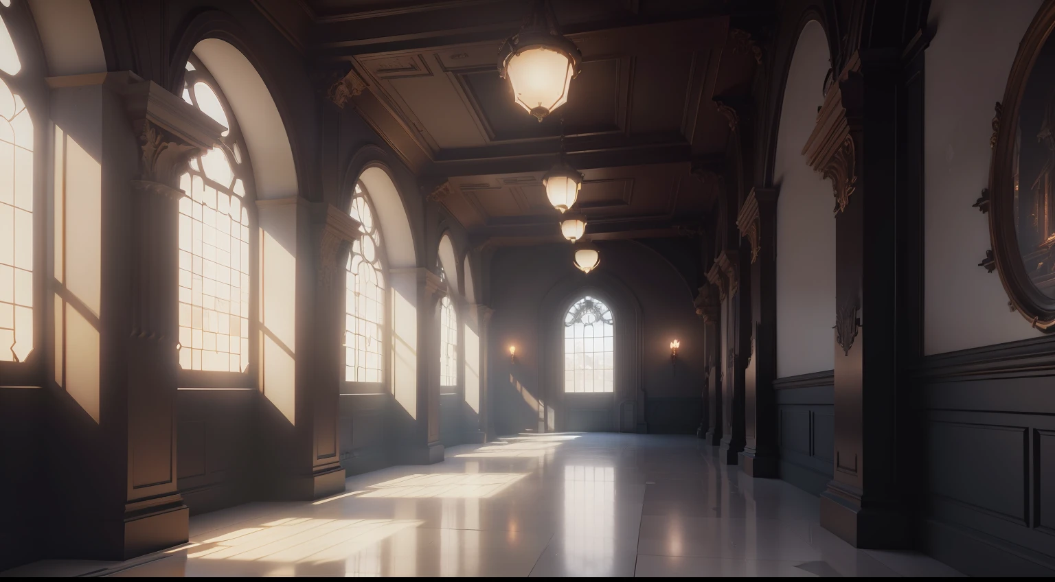 ((Best quality)), ((masterpiece)), (detailed:1.4), 3D, cyberpunk post apocalyptic futuristic ancient hall ,HDR (High Dynamic Range),Ray Tracing,NVIDIA RTX,Super-Resolution,Unreal 5,Subsurface scattering,PBR Texturing,Post-processing,Anisotropic Filtering,Depth-of-field,Maximum clarity and sharpness,Multi-layered textures,Albedo and Specular maps,Surface shading,Accurate simulation of light-material interaction,Perfect proportions,Octane Render,Two-tone lighting,Wide aperture,Low ISO,White balance,Rule of thirds,8K RAW,