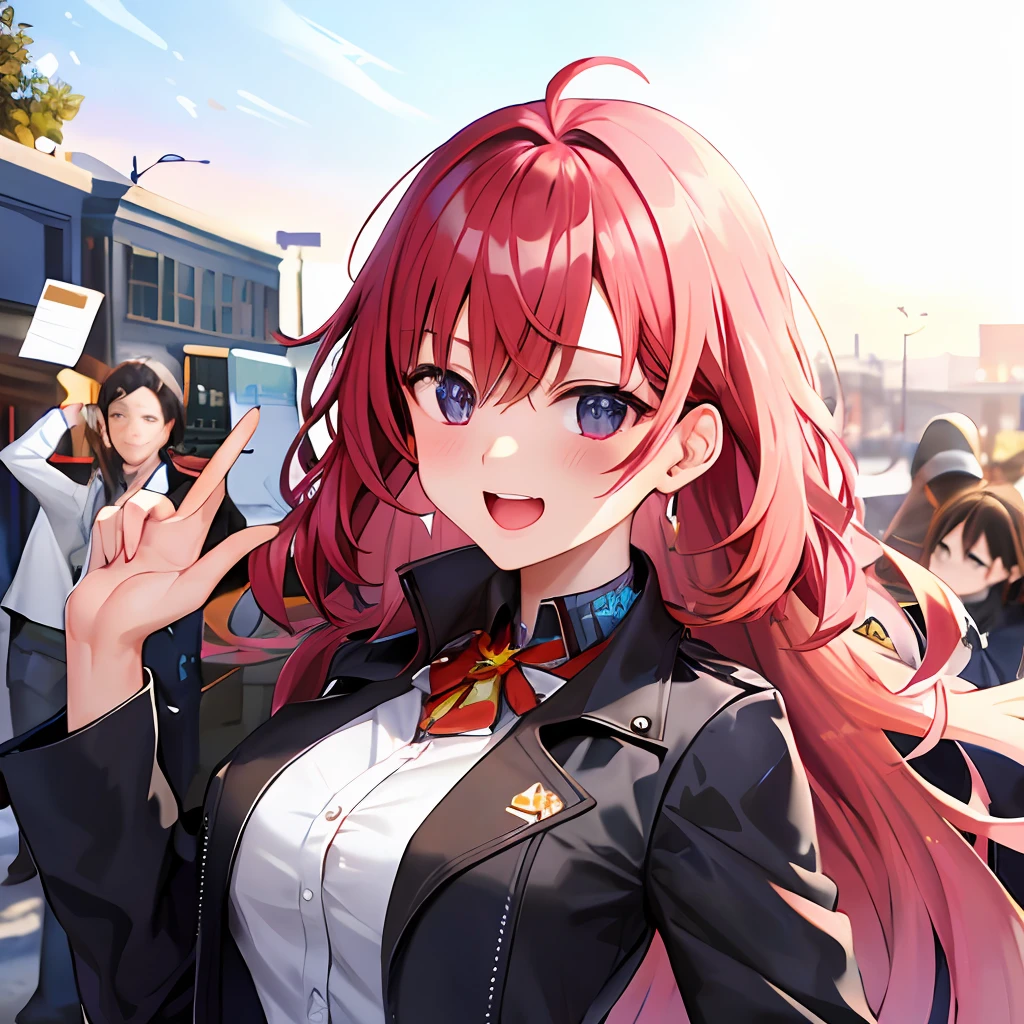 Create image of a person happy to be included in the consortium