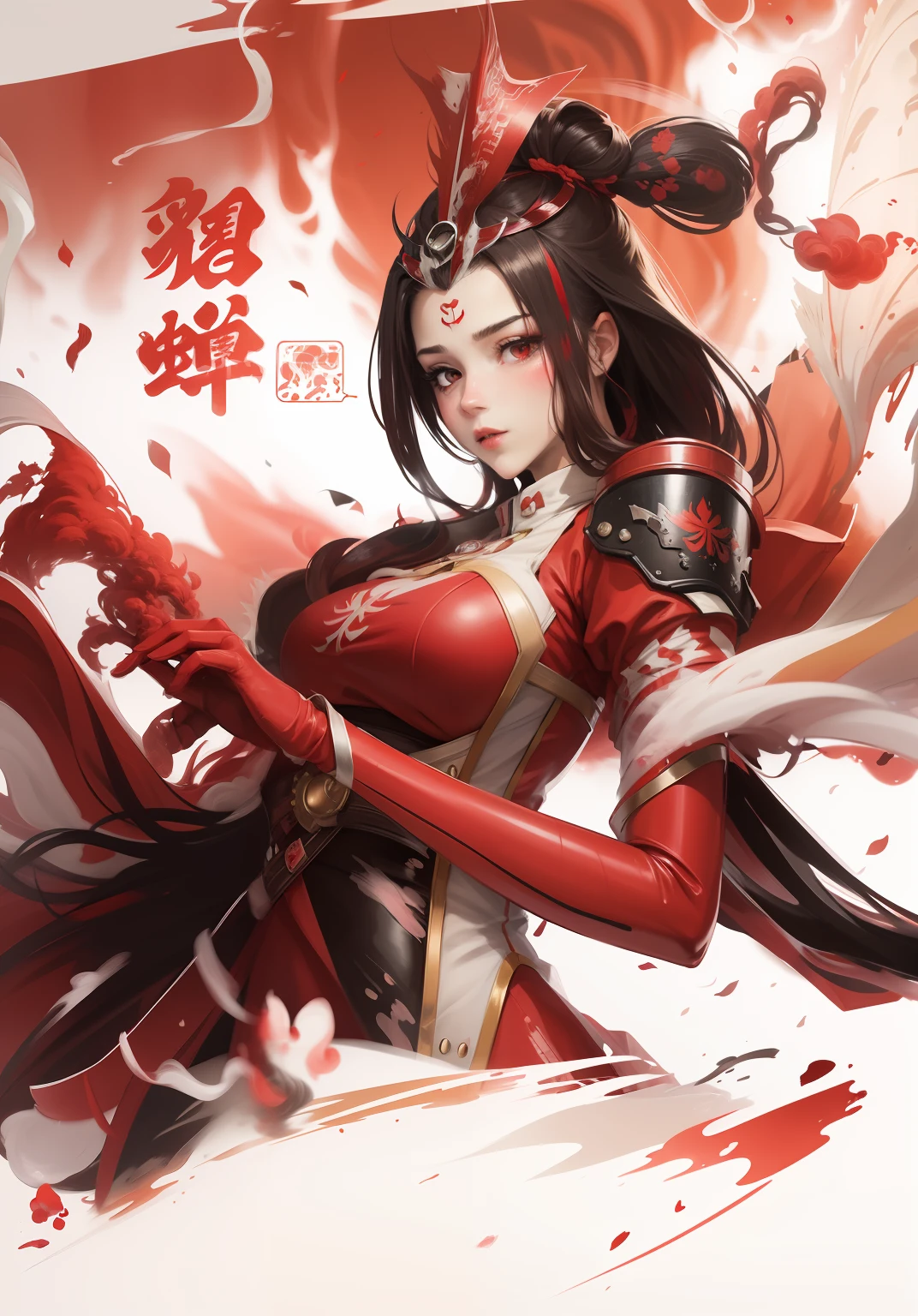 Red smoke effect，Foggy，of red and white colors