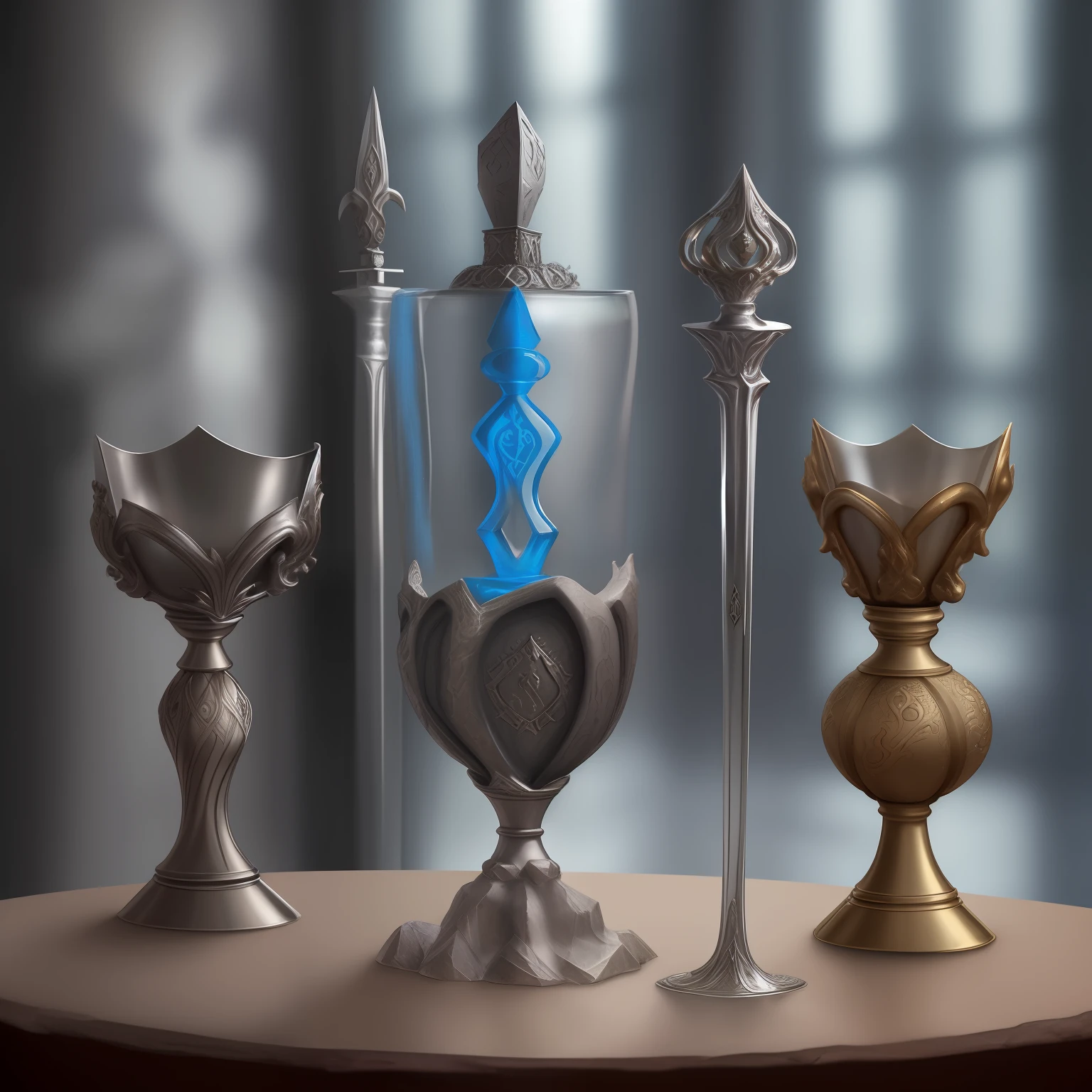 Escrita "Piedra Maranini", goblet,espada,anjos, Mystical symbols.