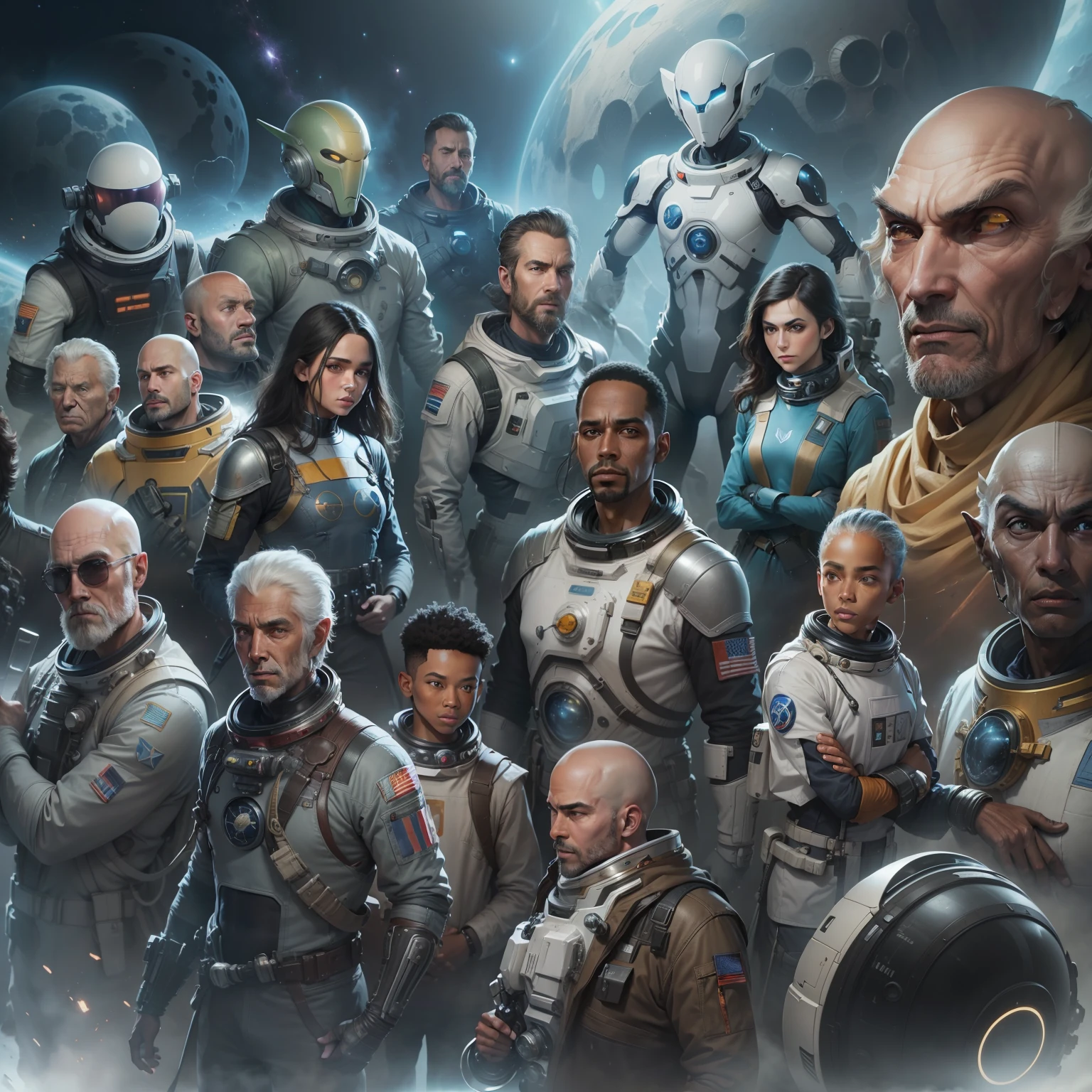 Create a cover for my science fiction and space fantasy book, About a guy who wants to unite all the alien races