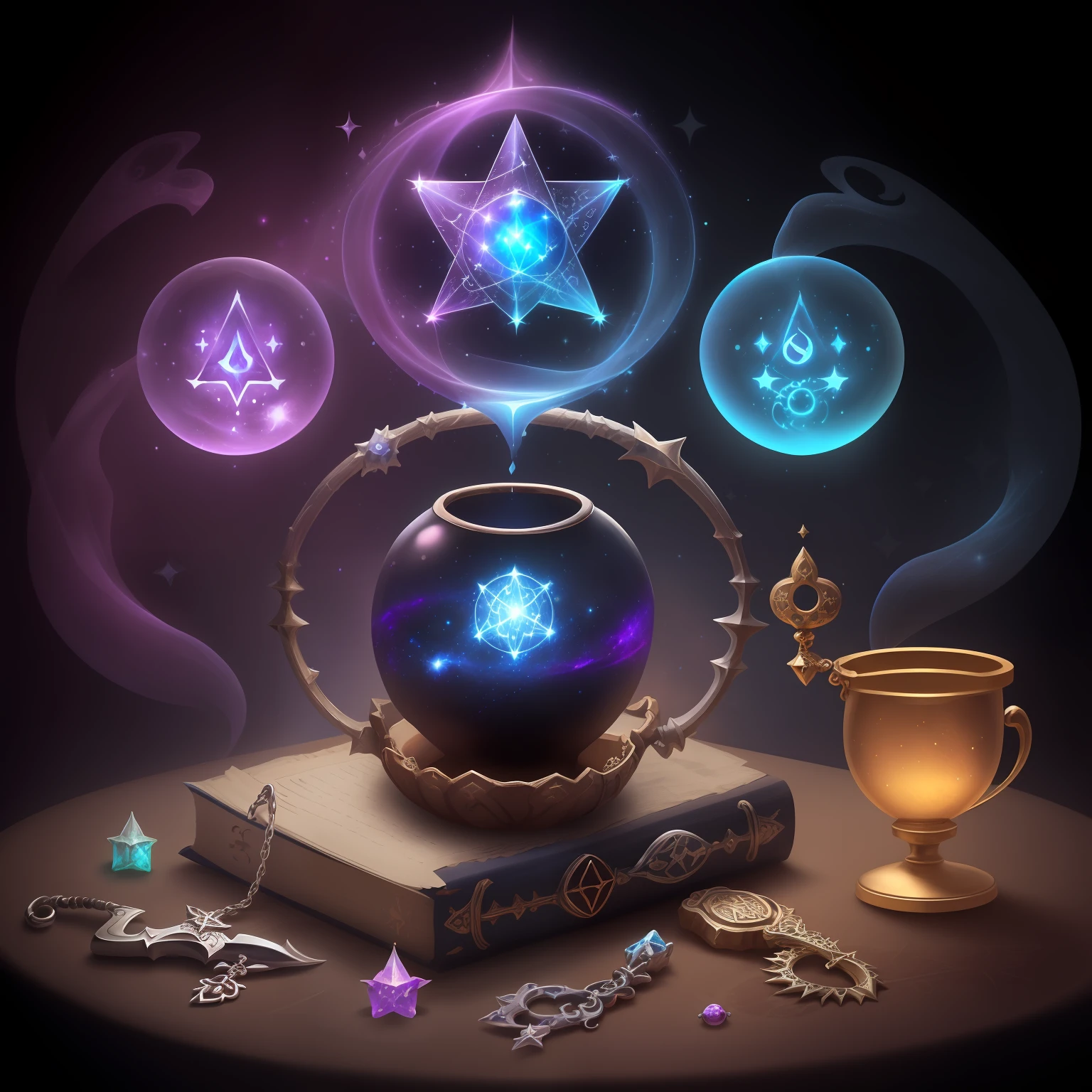 Escrita Piedra, fonte arial, Mystical symbols, goblet, espada, chave, realista, cosmico, galaxy, Mystical symbol