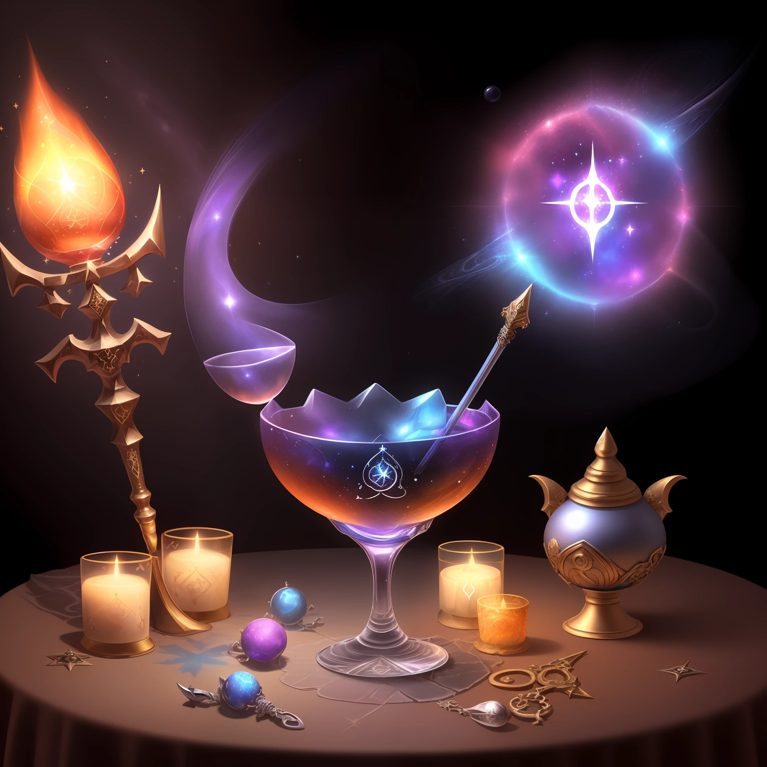 Escrita Piedra, fonte arial, Mystical symbols, goblet, espada, chave, realista, cosmico, galaxy, Mystical symbol