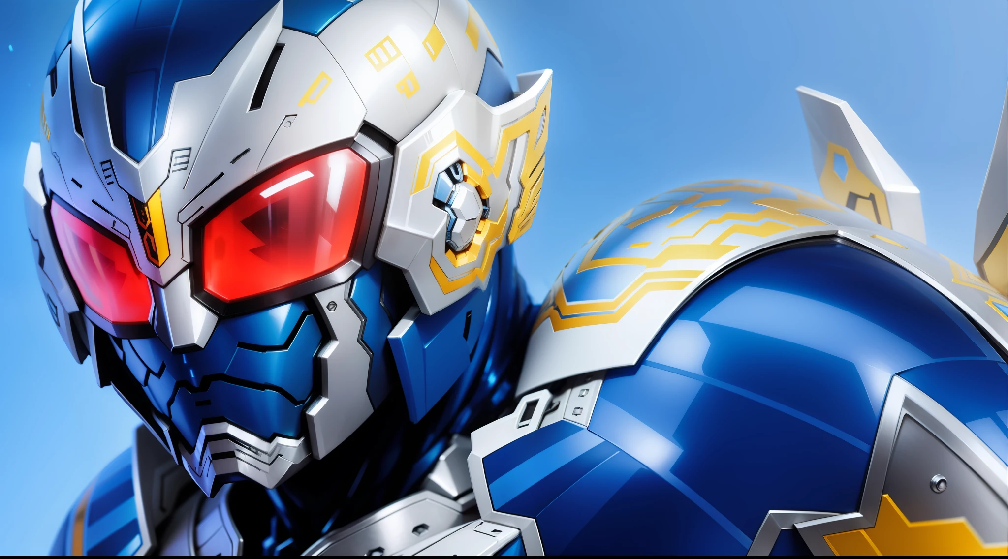 Realistic metal grain,A high resolution,Intricate blue-silver pattern,kamen rider ghost,Kamen Rider Empty Me,