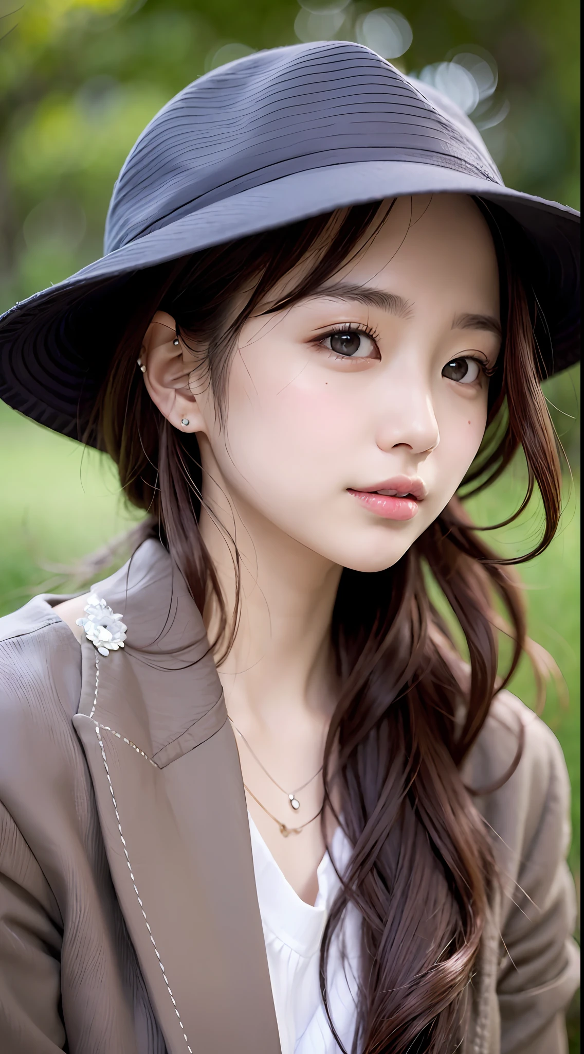 女の子1人、Women around 20 years old、Fashionable clothes、a picture、realisticlying、top-quality、adopt、A detailed face、细致背景、diffuse sunlight、depth of fields、独奏、Full-body angle of view、sexuell
