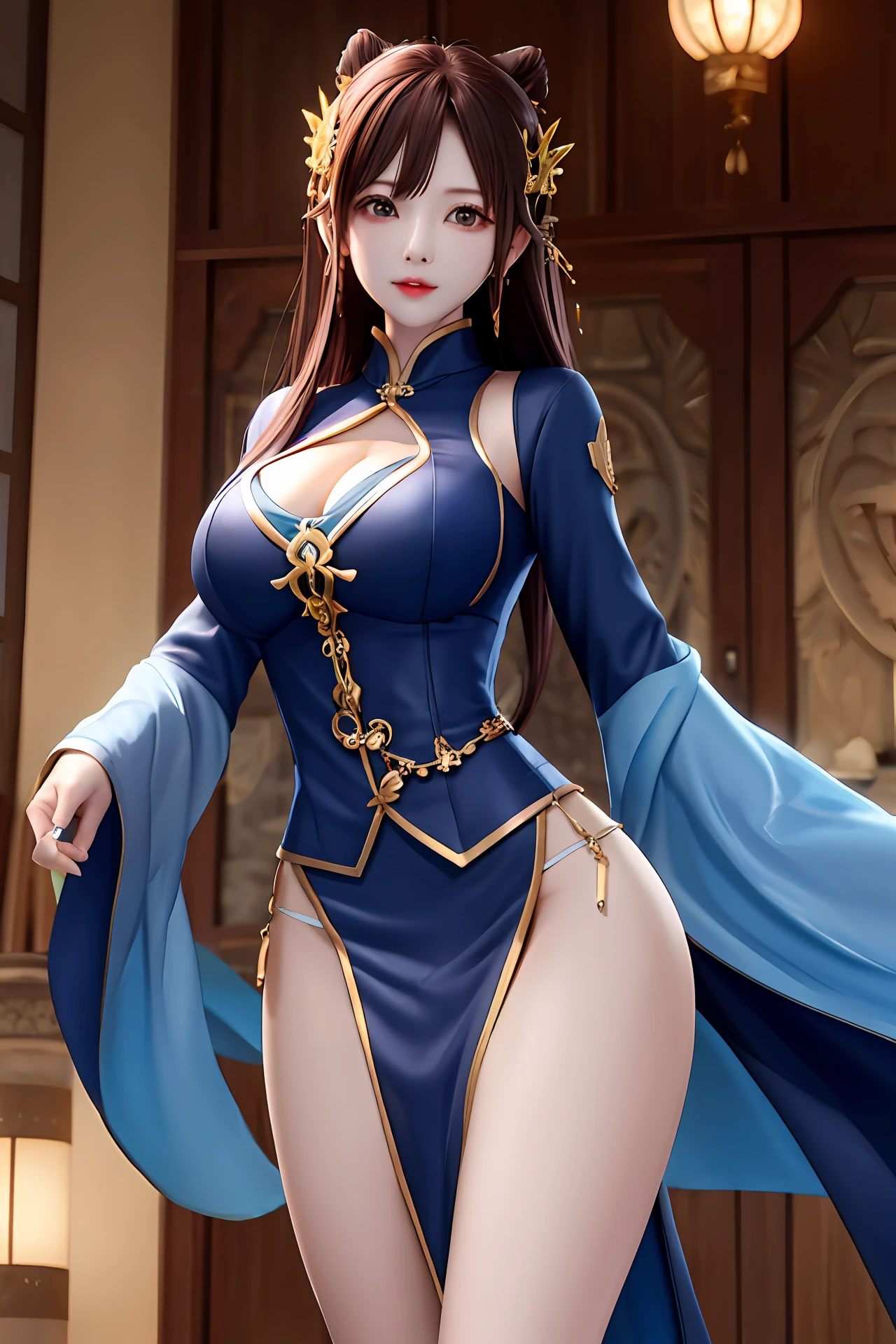Bigchest,ancient wind,big breasts thin waist,long leges,whaite hair