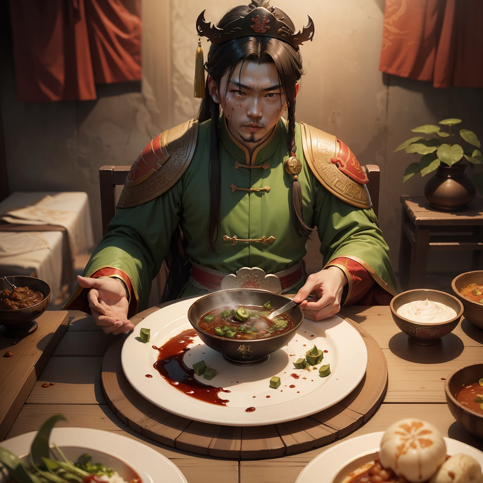 (Zhuge Liang,Sitting in the plate,vomit blood:1.2)