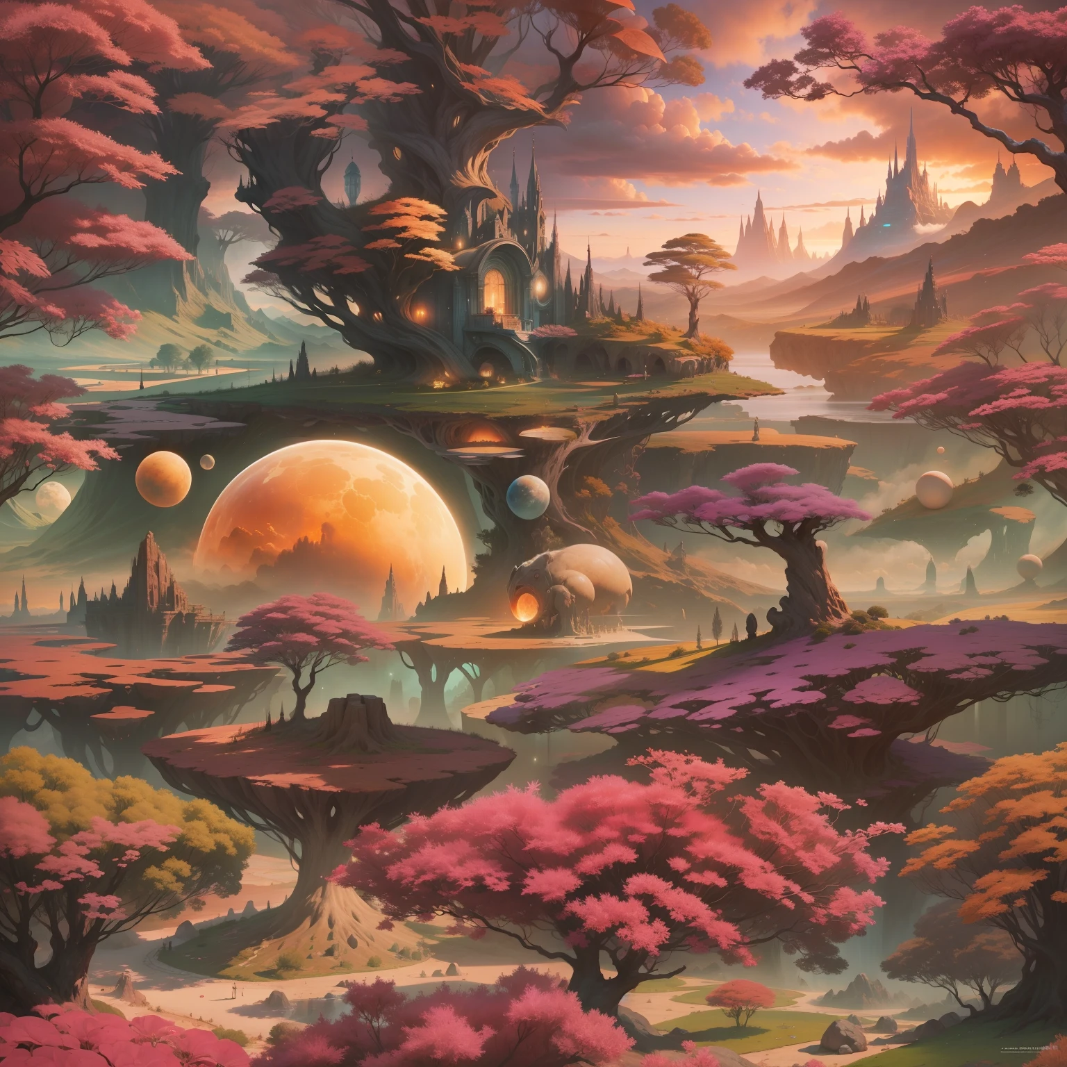 Paisagem,fantasia espacial, scientific fiction, Landscapes