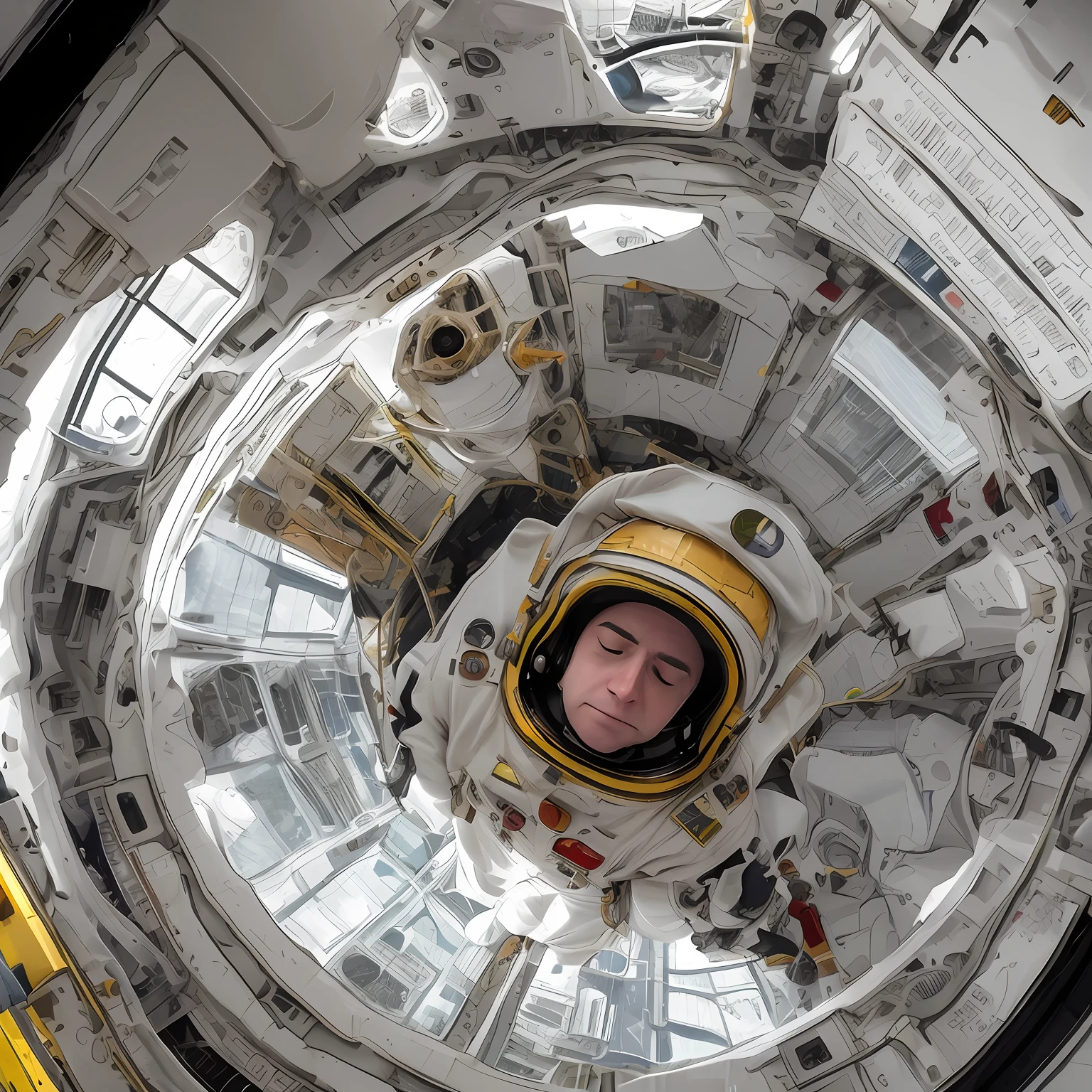 Astronauta flutuando pixelsdo