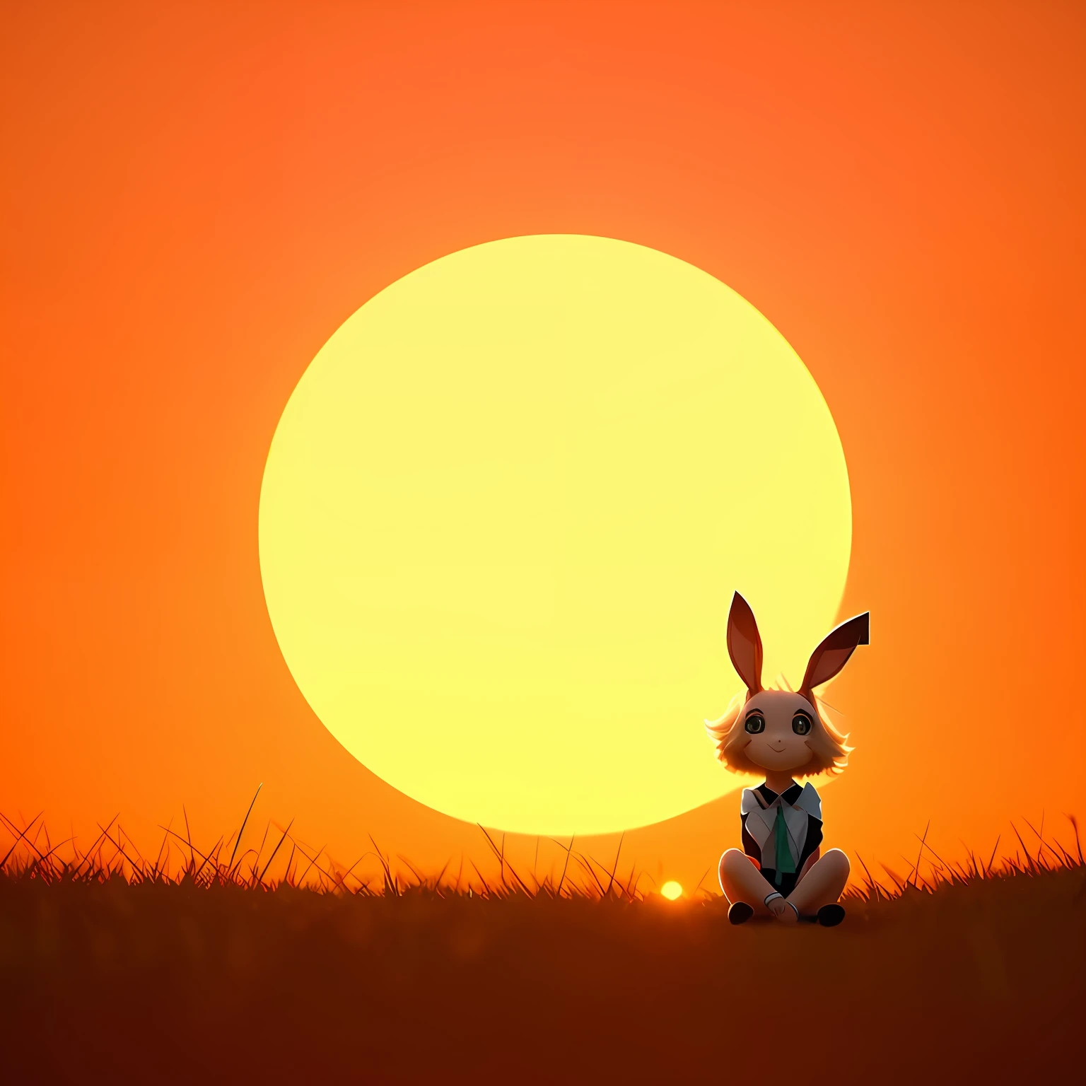 The atmosphere of anime,Under the light of the setting sun,A cute girl with rabbit ears,Watch the sunset at sunset, Cute big breasts, warm sundown, Bunny, standing in the grass at sunset, anime film, looking out at a sunset, sun setting in the background,tmasterpiece,Need,full bodyesbian,1girll,By bangs,Black necklace,black necktie,brunette color hair,Blue dress,Blushlush,bangle,beauty breast,choker necklace,,鎖骨,collared shir,Cowboy photos,Formal shirts,Ear piercing,Eyebrows visible through hair,Gradient hair,grinning smile,gyaru,jewely,kogal,Long hair,looking at viewert,Loose tie,tiese,nipple piercing,tartan,Plaid skirts,pleatedskirt,red eyes,gyuru,校服,The shirt,a skirt,ssmile,Solo,white shirt,street corner,Skysky,SakuraNS,petals,illustration,,Fashionab,woman,vibrancy,Outfit,posing on a,frontage,Colorful,Dynamic,Background with,element in,self-assured,Expressing the,halter,statement,Attachment,A majestic,coil,Runt,Touching pubic area,Scenes,text,Cover of a,boldness,attention-grabbing,titles,Fashionab,typeface,Catchy,titles,more big,Smart,modern day,Fashionab,focus-on、Fashionab、