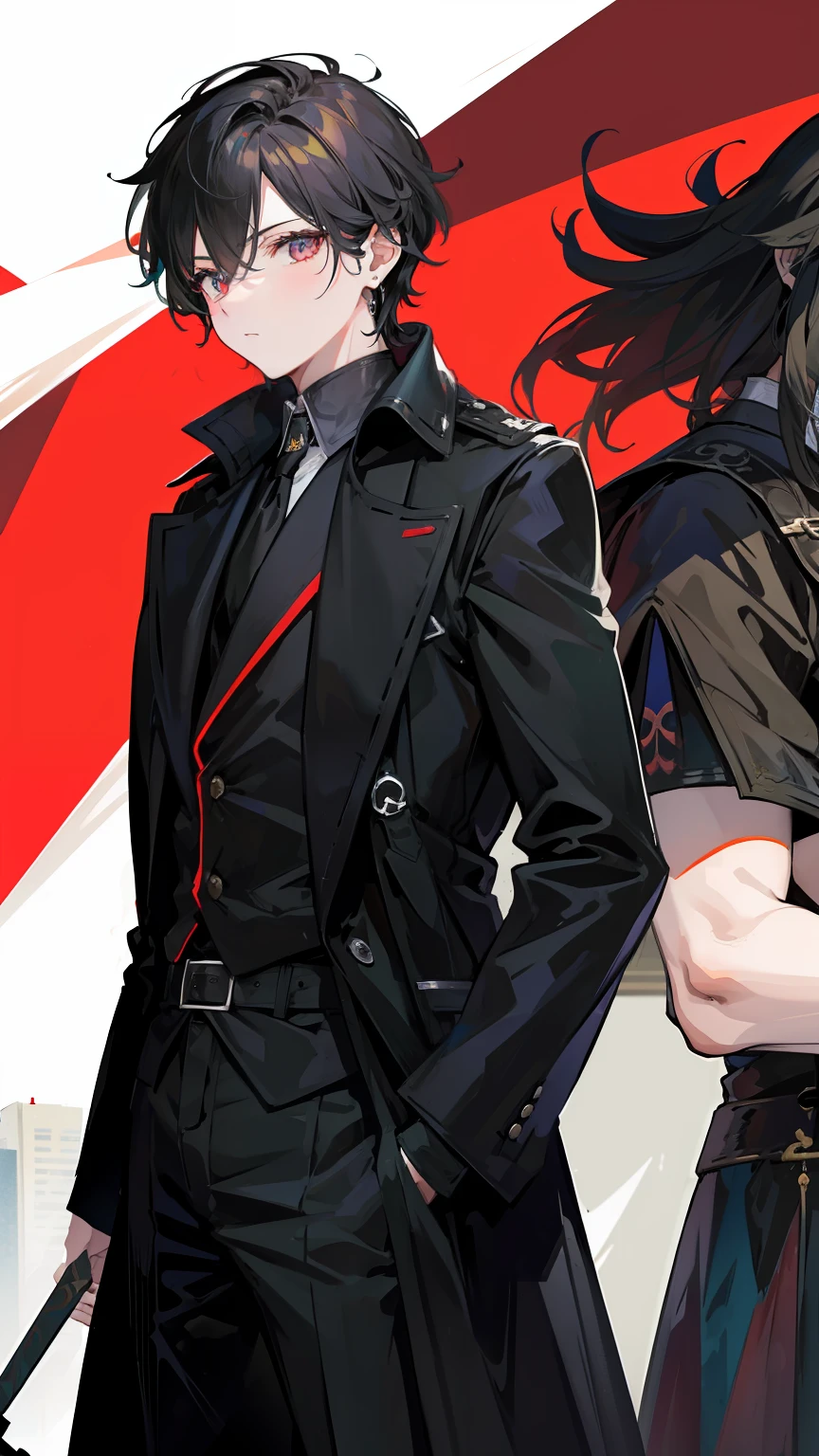 daggers,The background is a tall building