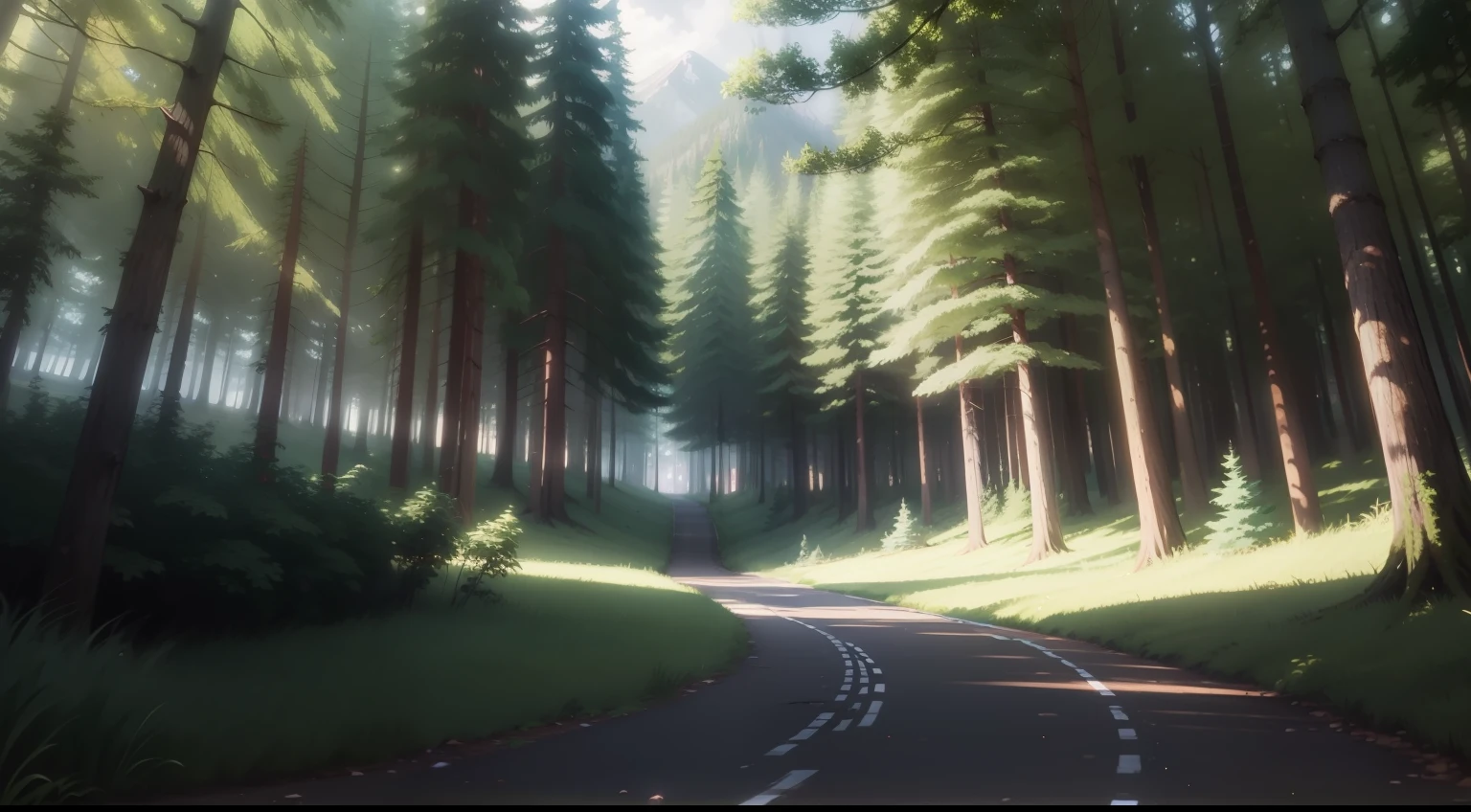 ln the forest，Anime style，16：9