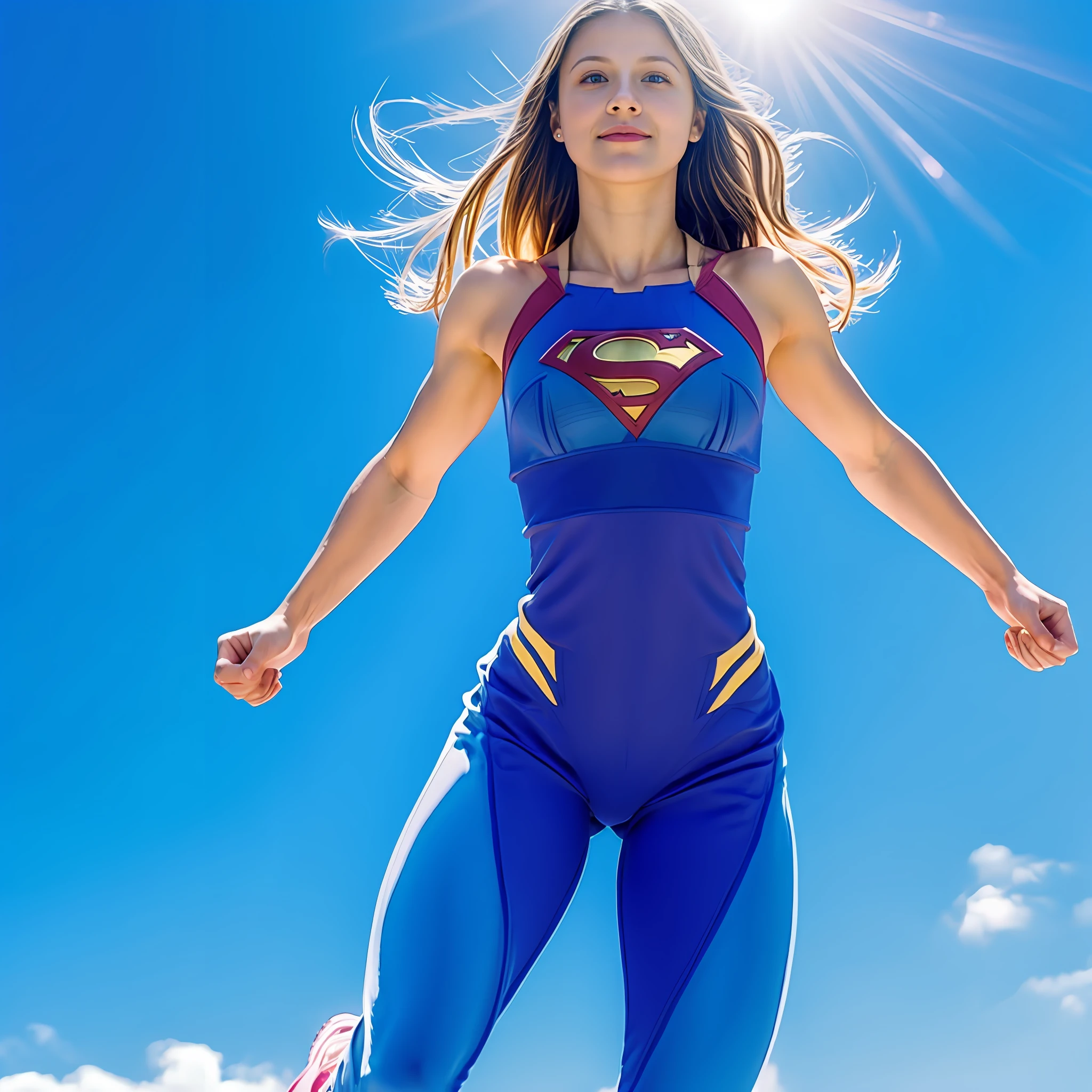 Melissa Benoist super-menina, Athletic and lean body extremely detail-oriented, Astral projection fly