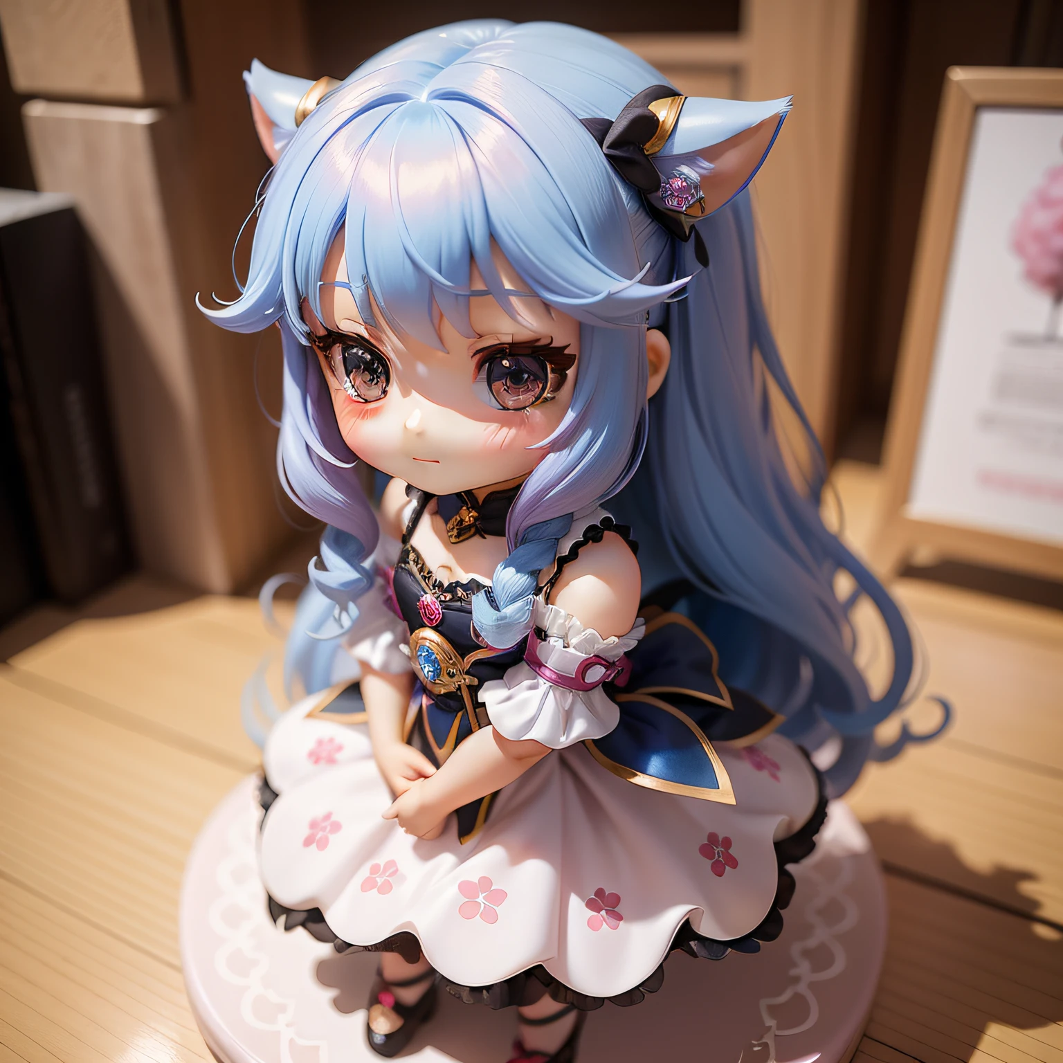 a beauty girl、super precision、accuracy、nendoroid、Chibi、Colorful Hair Color、kawaii、Fantasia、Fairy tale