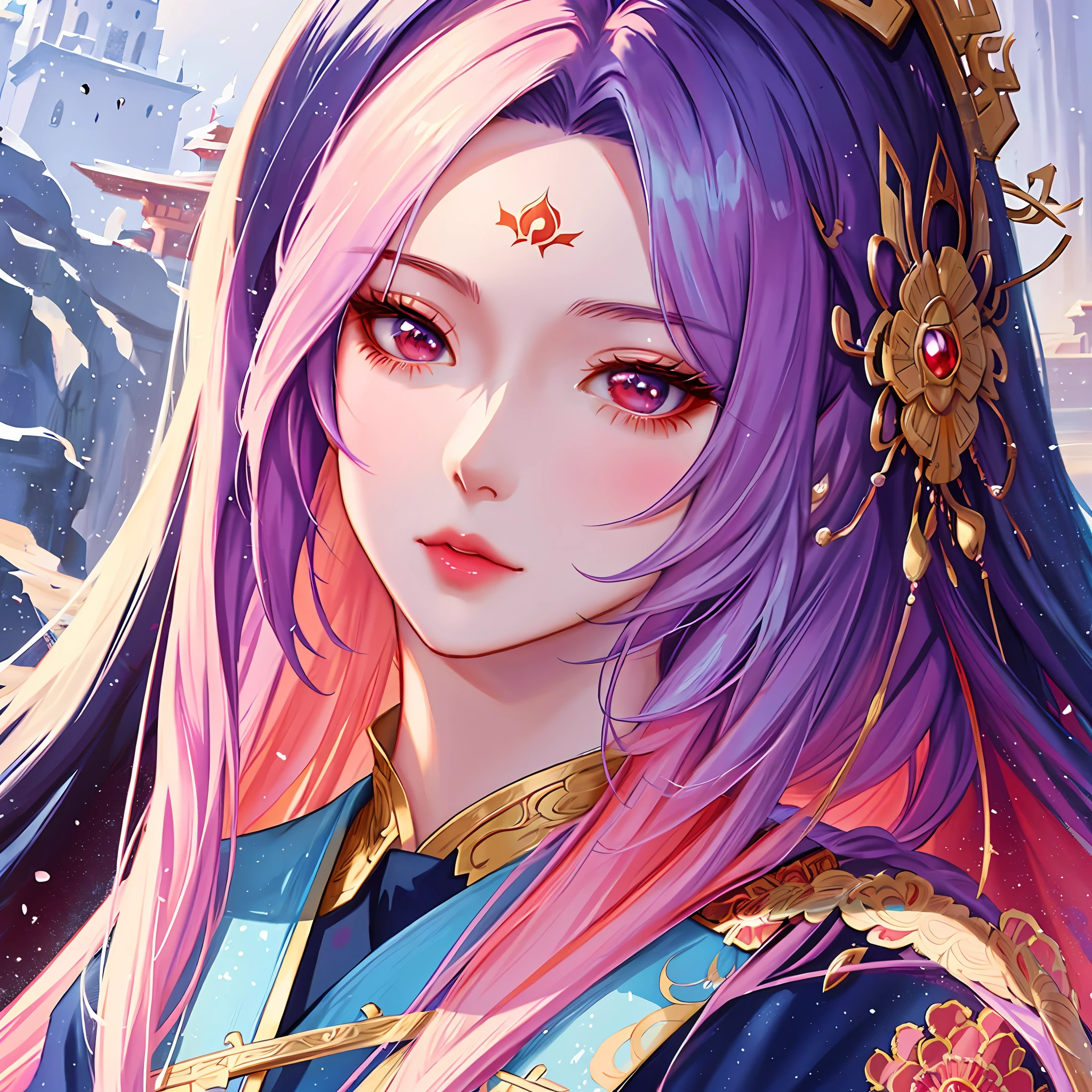 a close up of a woman with long hair wearing a dress, artwork in the style of guweiz, beautiful character painting, guweiz, palace , a girl in hanfu, 8k high quality detailed art, detailed digital anime art, fantasy art style, detailed portrait of anime girl, beautiful anime portrait, stunning anime face portrait, guweiz masterpiece