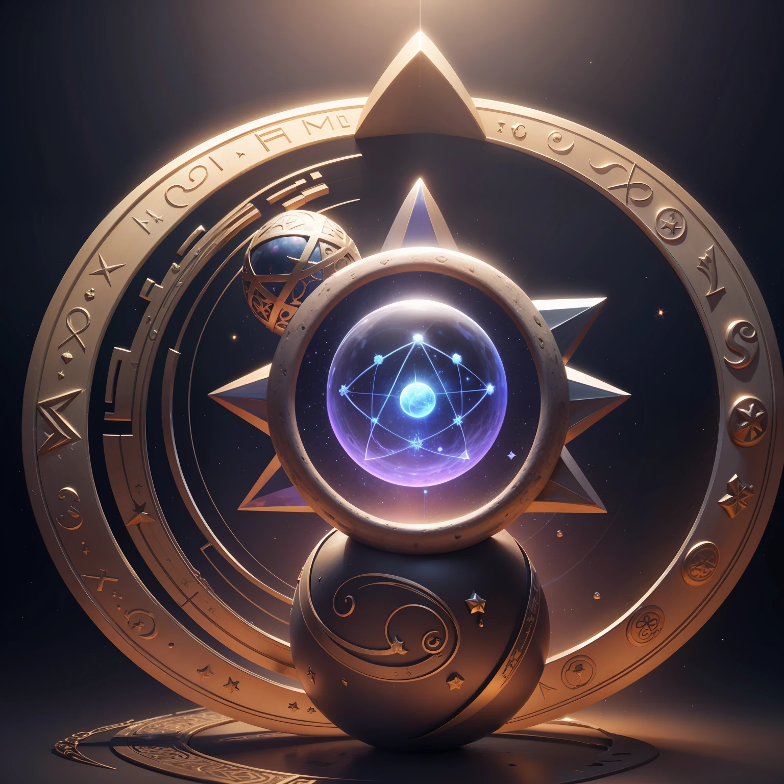 Sigilo,  escrita Piedra Maranini ,simbol ,magia, Maria Rosa ,cosmico, cruz, universo , ..3d, Realista. Mystical symbols, ezoltericos,  Zodíacos,
