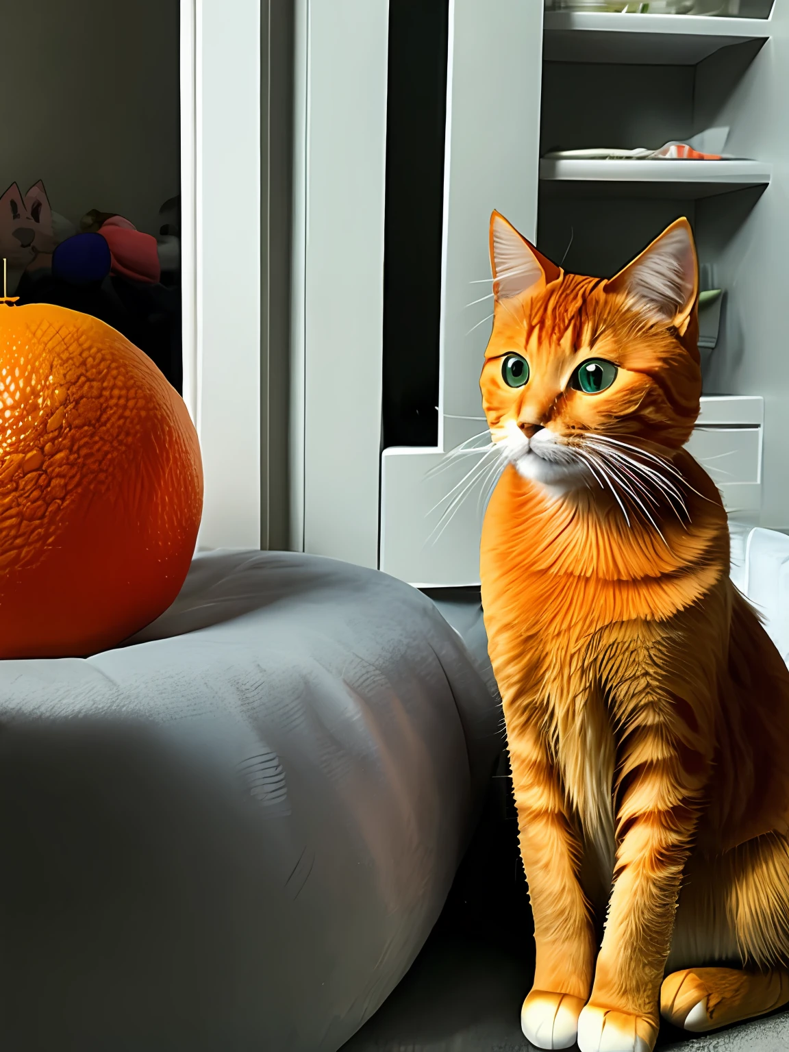 A humble orange cat