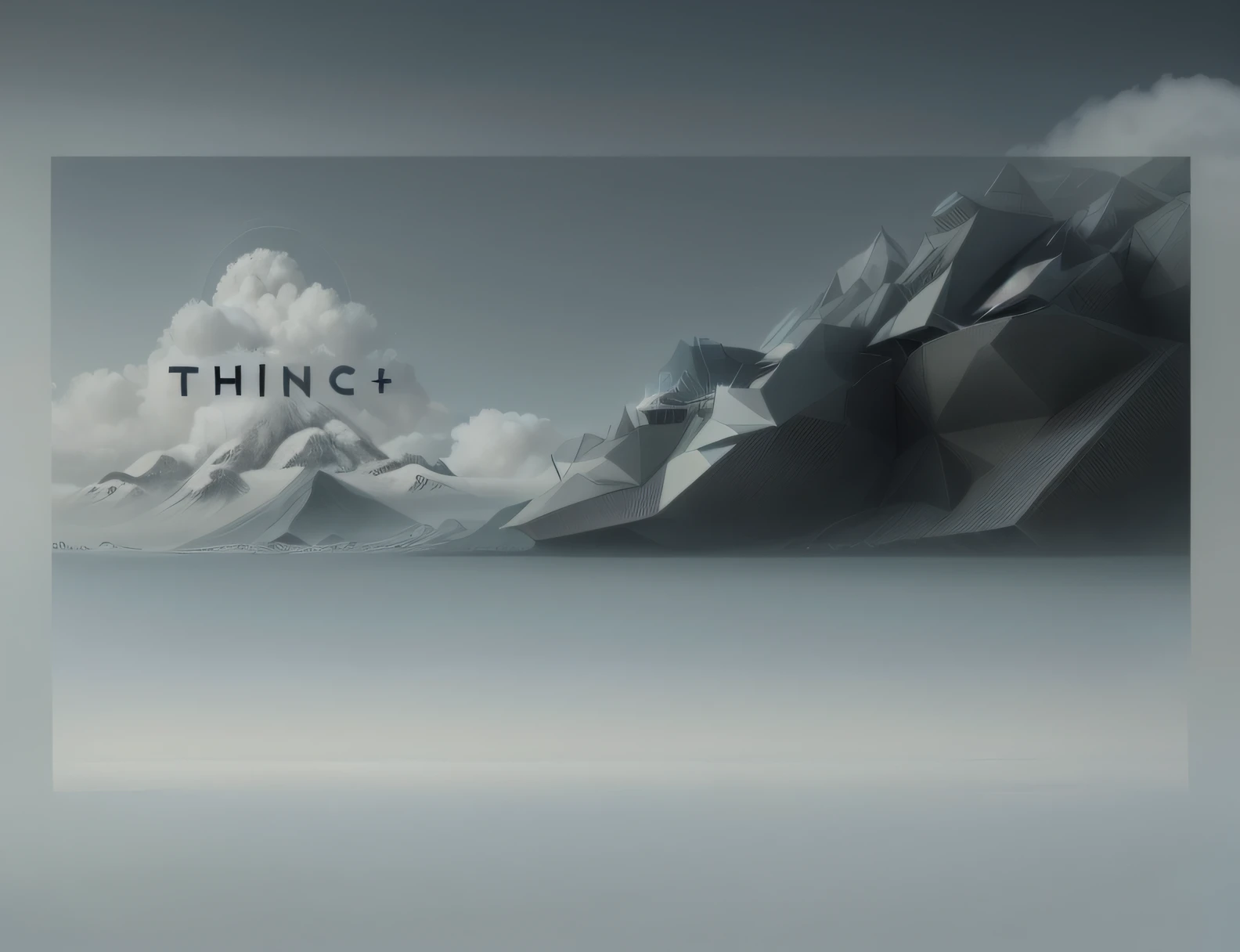 a close up of a cloud with a mountain in the background, THiNC+, THiNC+ build, the thing, thc, from the thing, thinkpad, think in 3 d, packshot, thriving ecosystem, 1/30, ƒ/5.0, 1/60, item, john carpenter's the thing, thin film, #oc