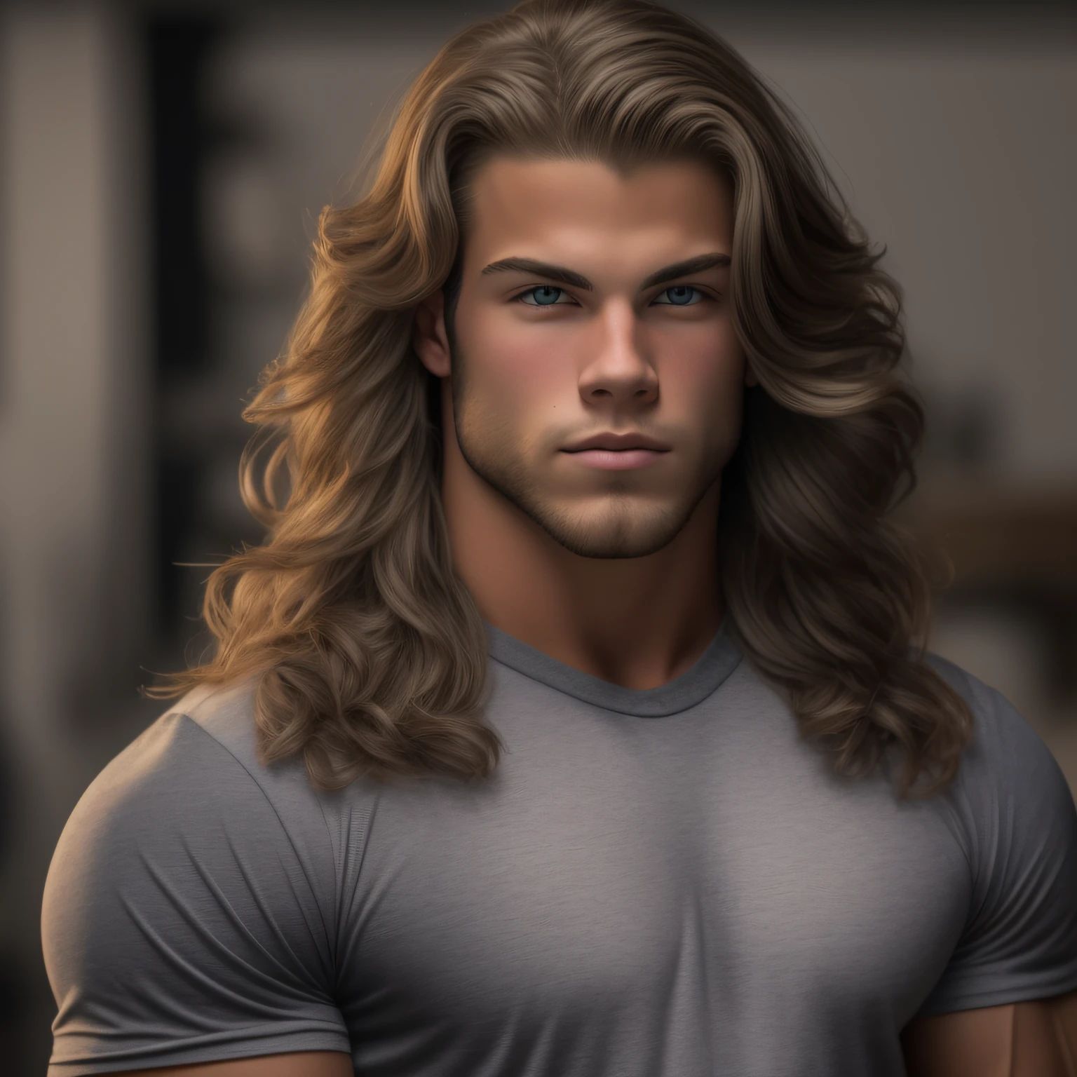 An 18-year-old boy fuckboy, embodying the perfect fusion of Joey Lawrence and Cody Calafiore with long hair, exuding an aura of strength and confidence. Enhanced with HDR technology, this image depicts a true masterpiece, 4K resolution, flawlessly rendered anatomy, MuscleMag International