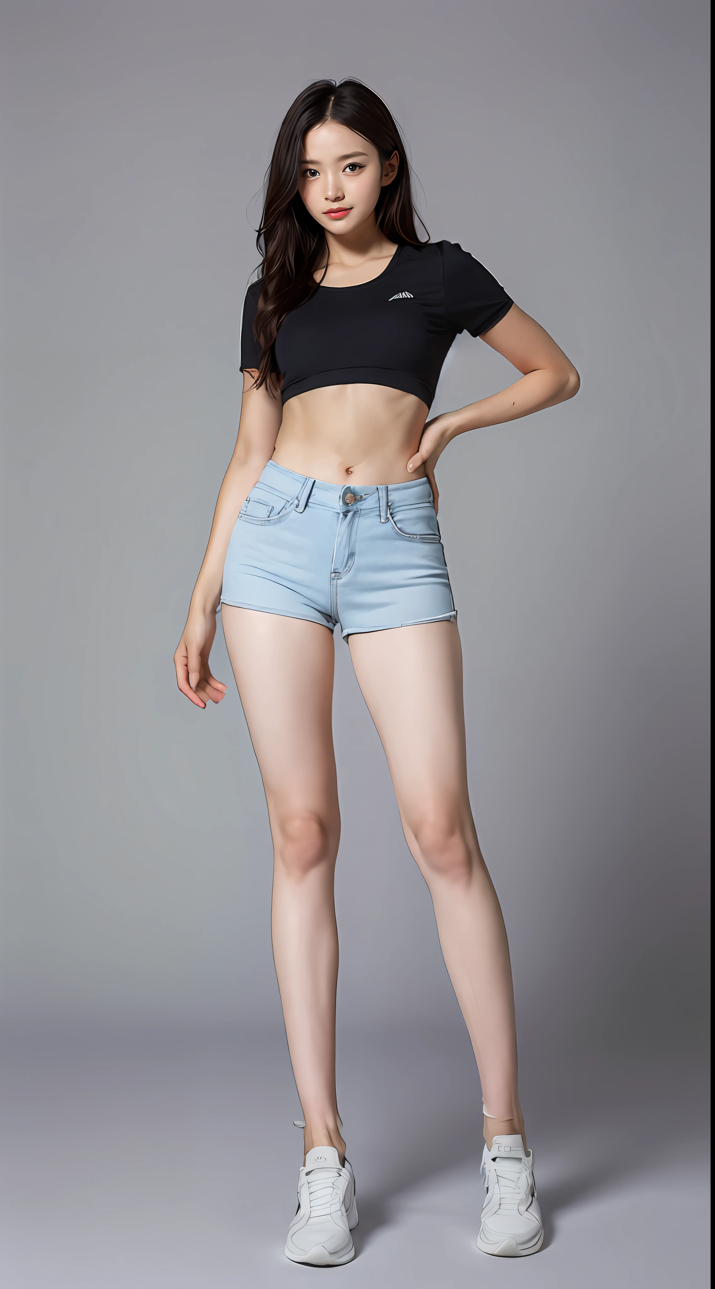 skin-tight short-pants，denim short，Ultra shorts，Tight collapse