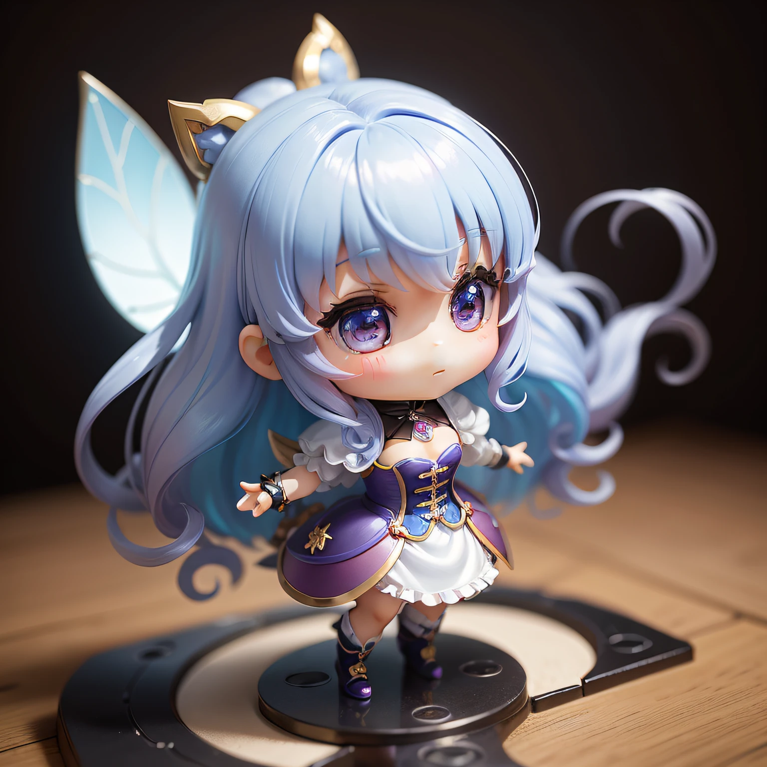 a beauty girl、super precision、accuracy、nendoroid、Chibi、Colorful - Hair Color、kawaii、Fantasia、Fairy tale、magical land