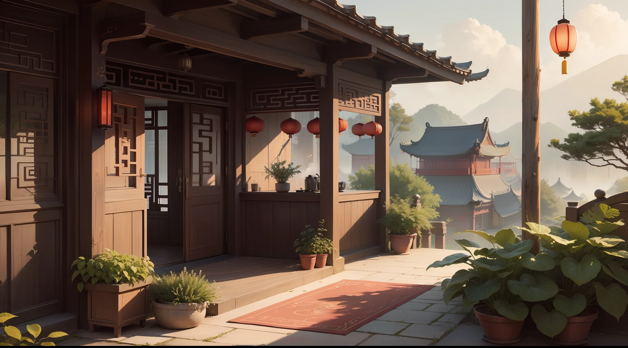 china house, china atmosphere,no man, best quality, high quality, realistic, ultra detail,