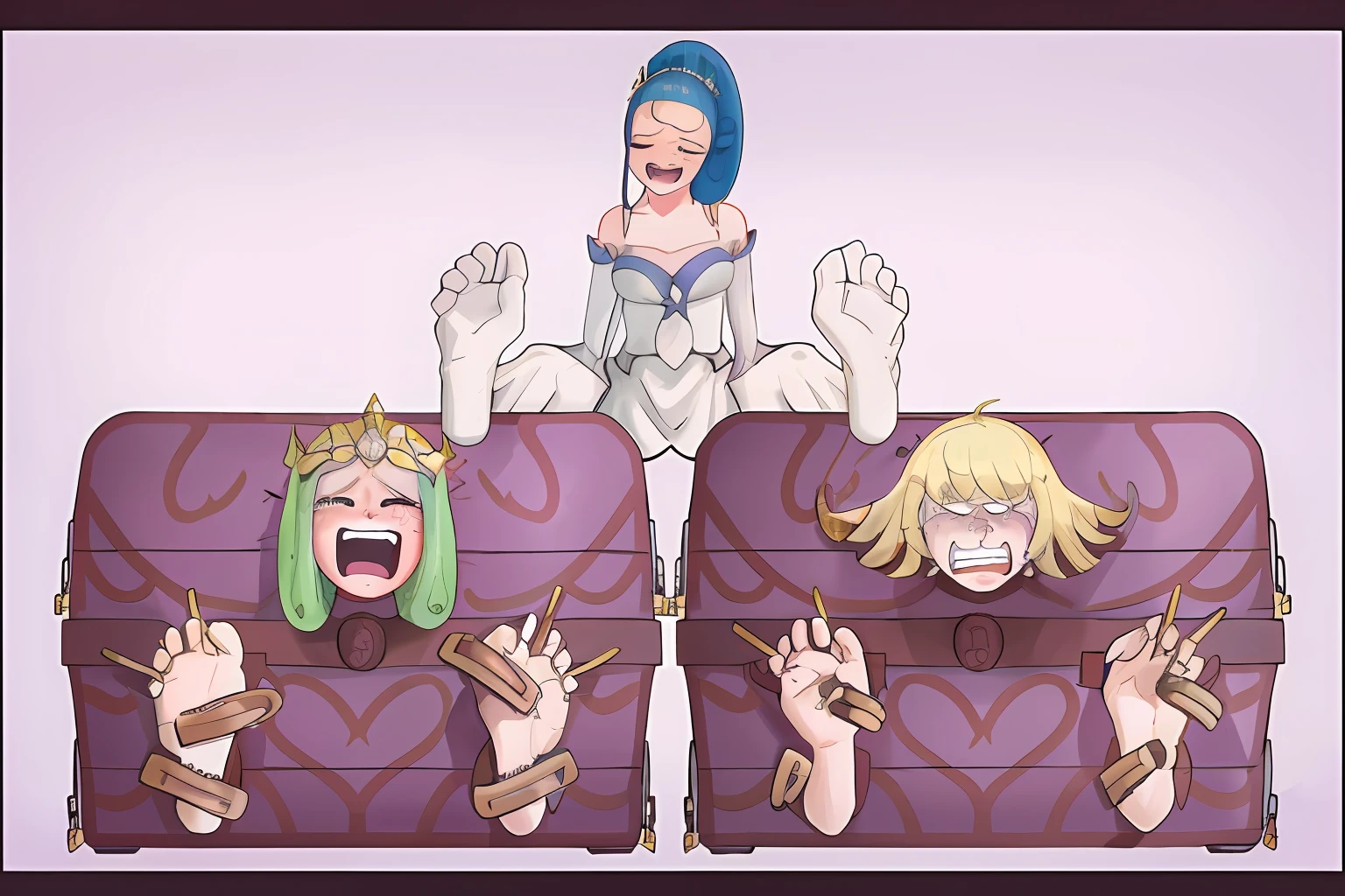 Cry,big laughter,streaming tears,Head,queen