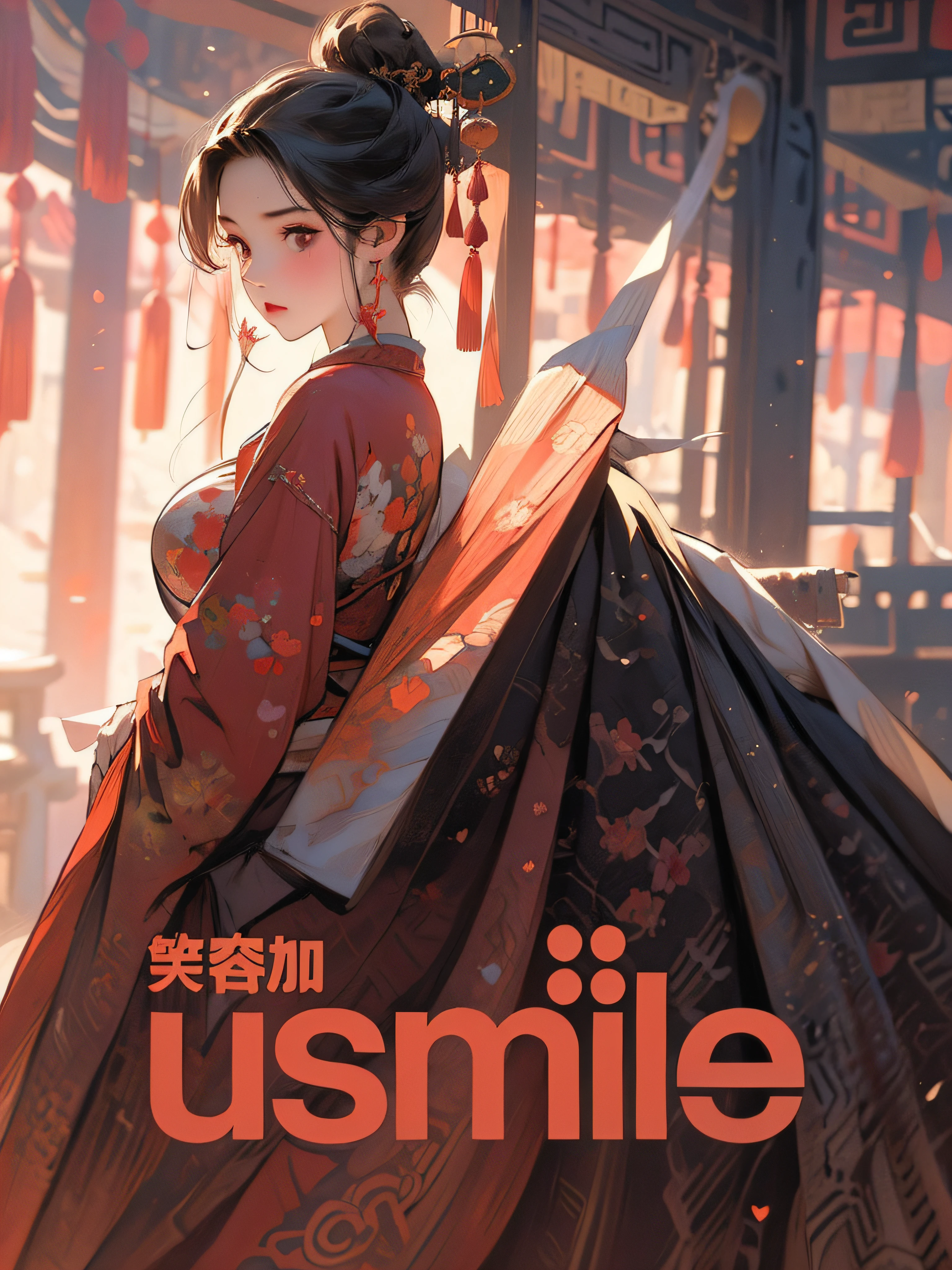 Tanabata，Chinese big breasts，Traditional China，Realiy，tmasterpiece，8K，4K，In pink，,Valentine's Day，𝓡𝓸𝓶𝓪𝓷𝓽𝓲𝓬，teens girl，naïve，Pure，amarelo，Contre-Jour，